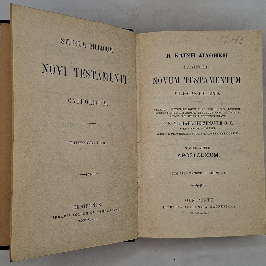 Novum Testamentum vulgatae editionis - TOMUS ALTER: Apostolicum