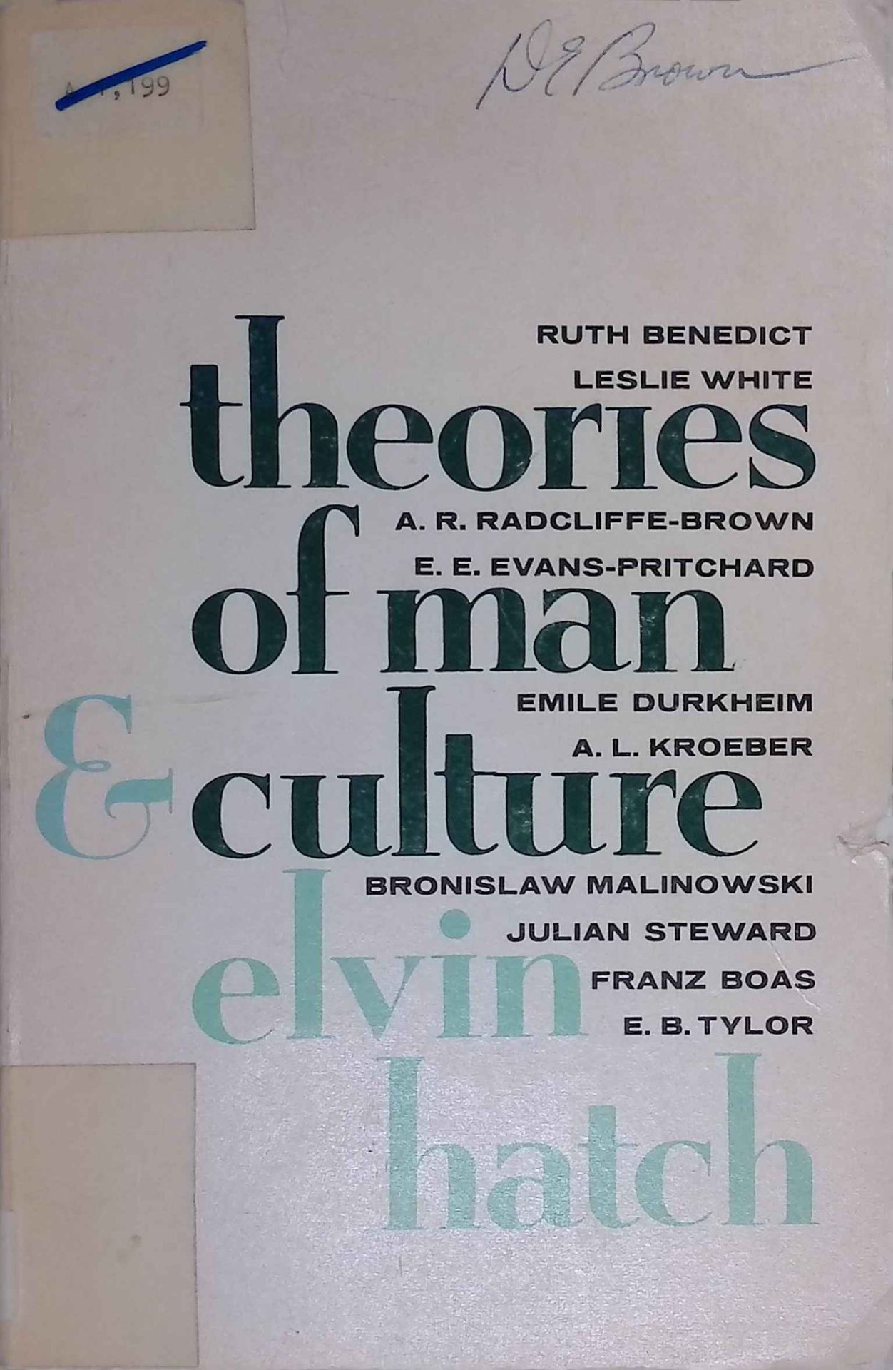Theories of Man and Culture