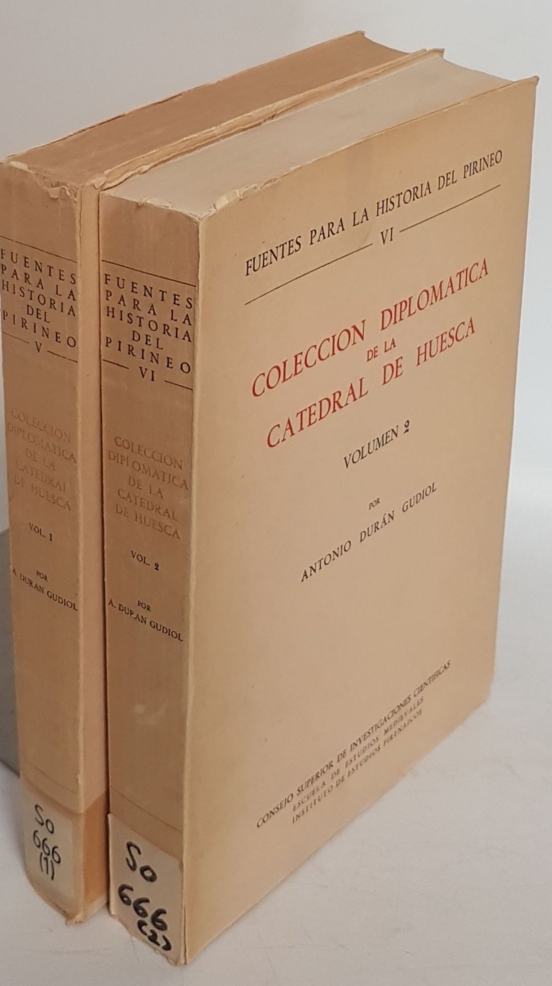 Colección diplomática de la catedral de Huesca (2 tomos/ 2 Bände KOMPLETT)