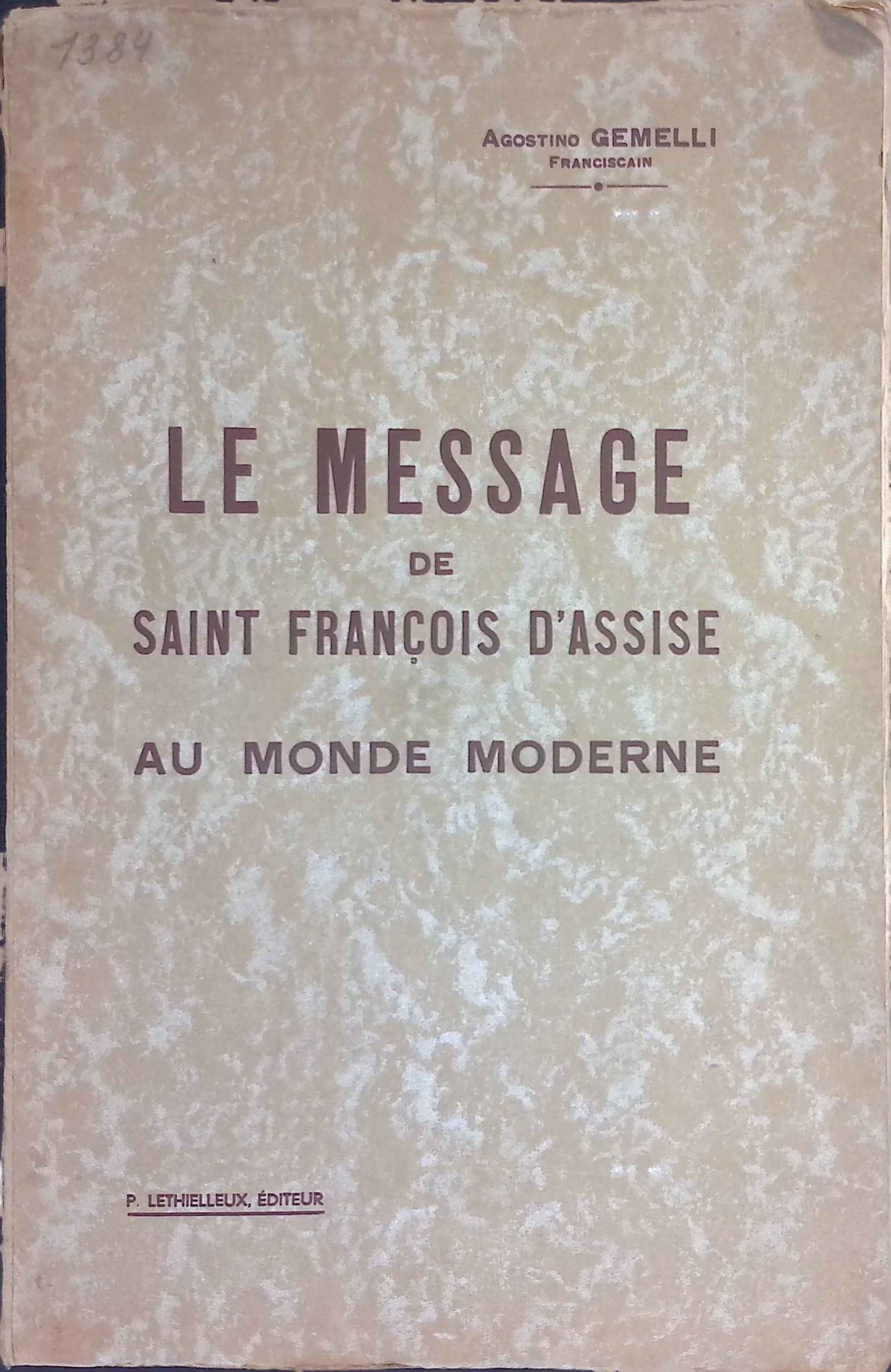 Le Message de Saint Francois d'Assise au Monde Moderne