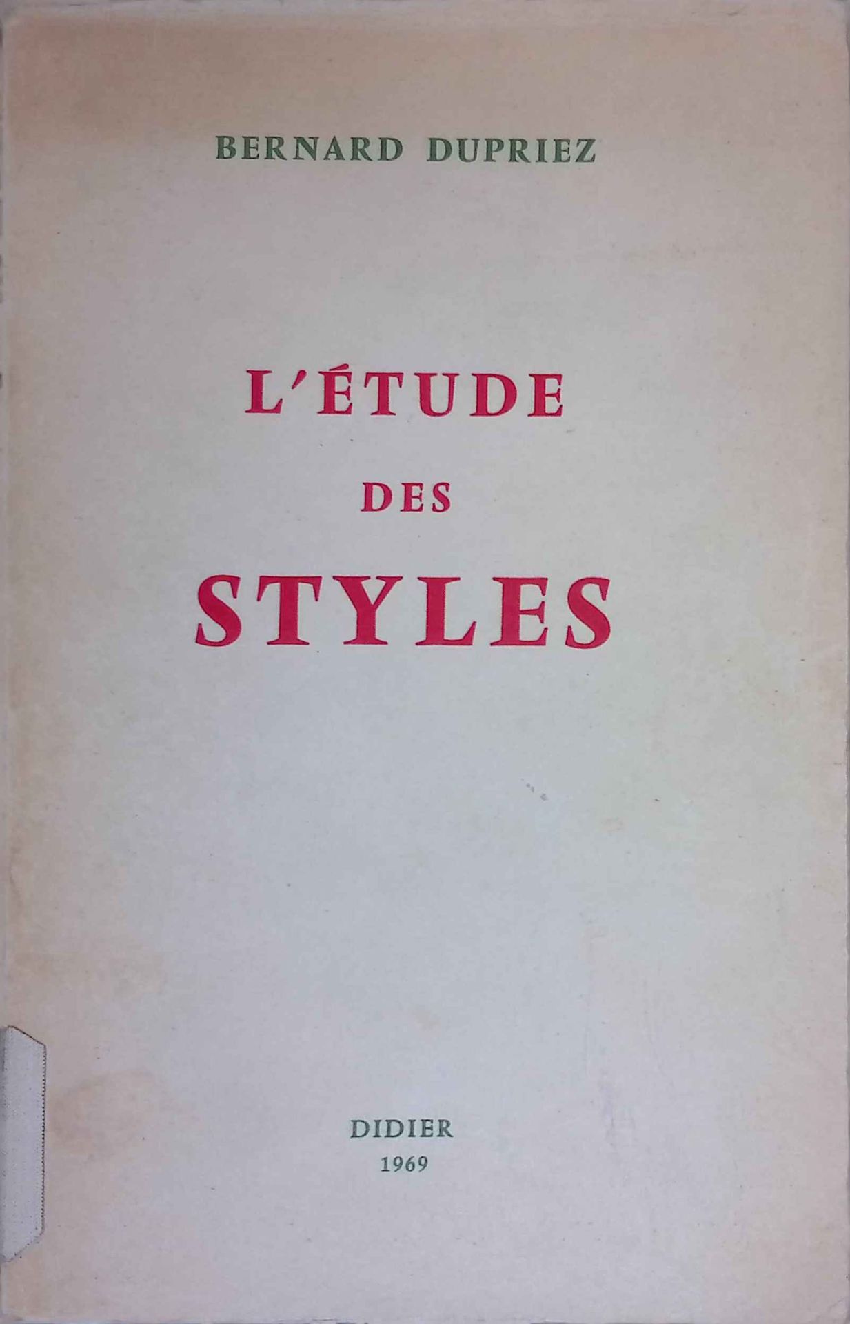 L'Etude des Styles ou la Commutation en Litterature
