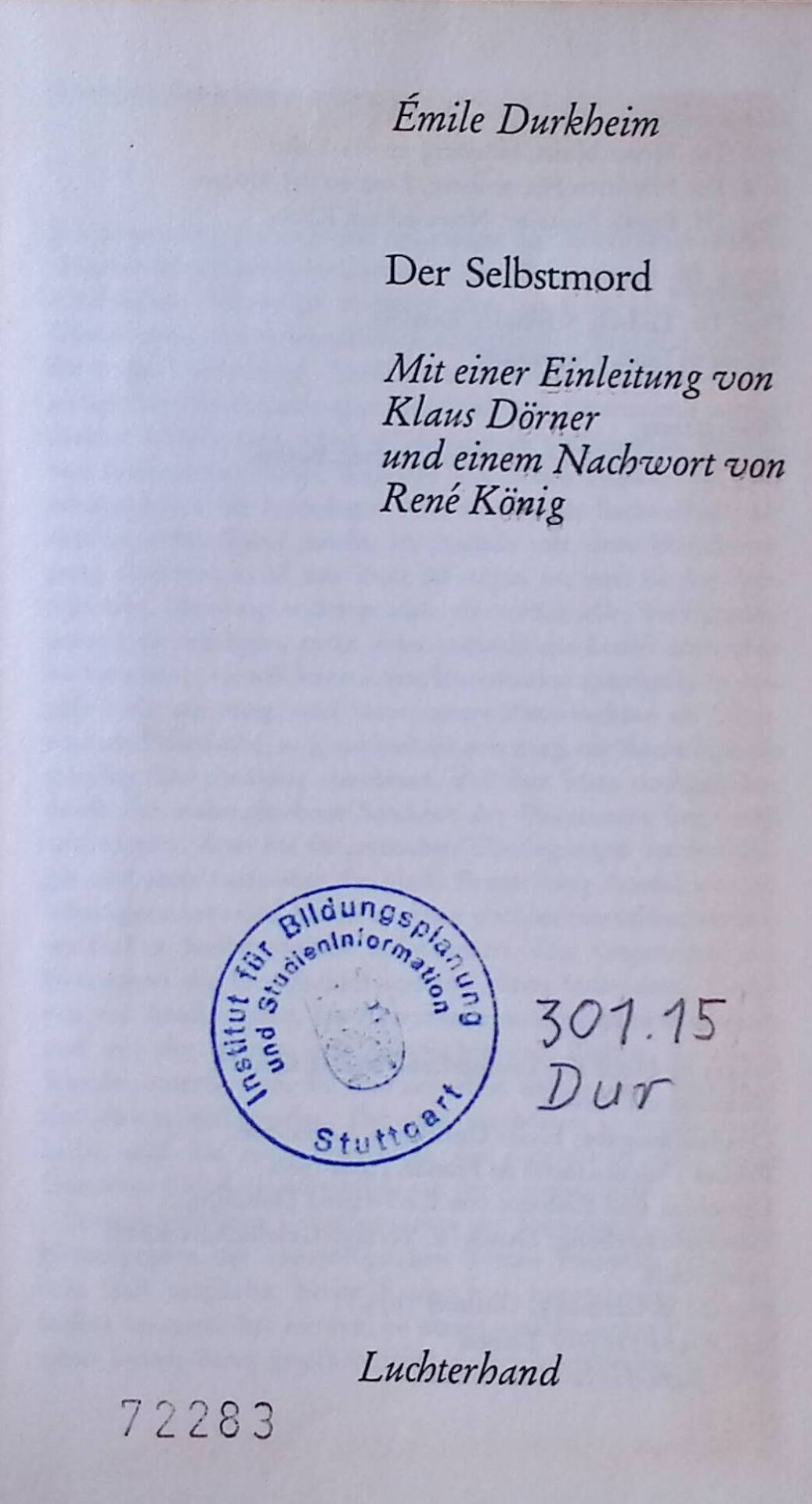 Der Selbstmord