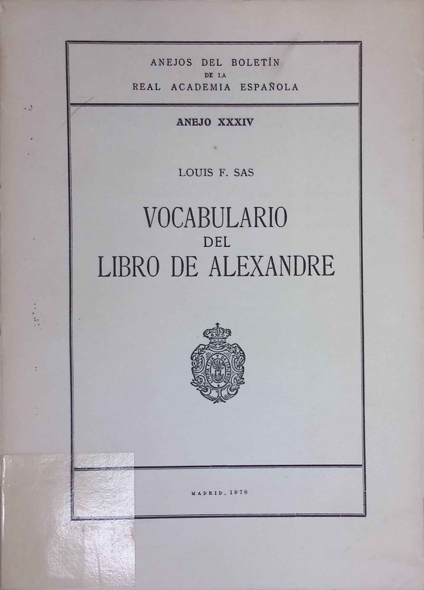 Vocabulario del Libro de Alexandre