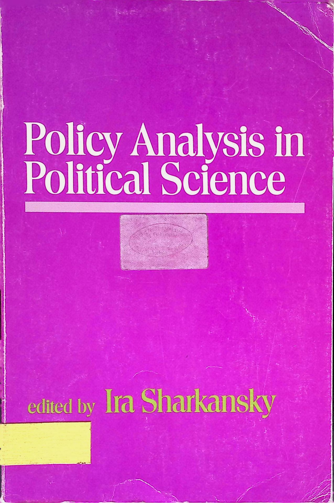 Policy Analysis in Political Science