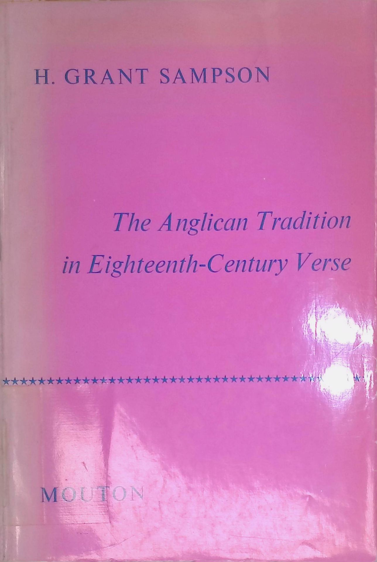 The Anglican tradition in eighteenth-century verse