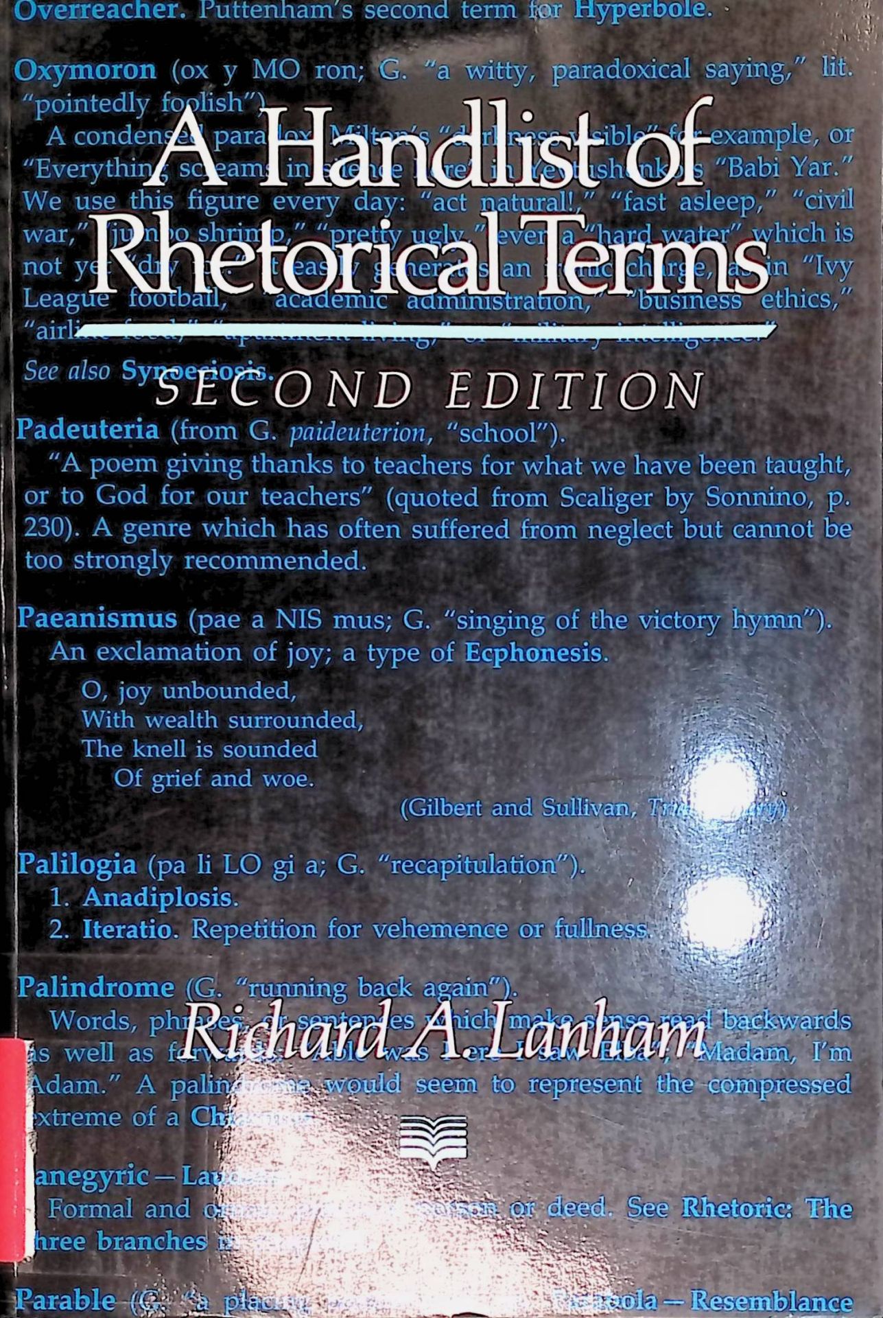 A Handlist of Rhetorical Terms