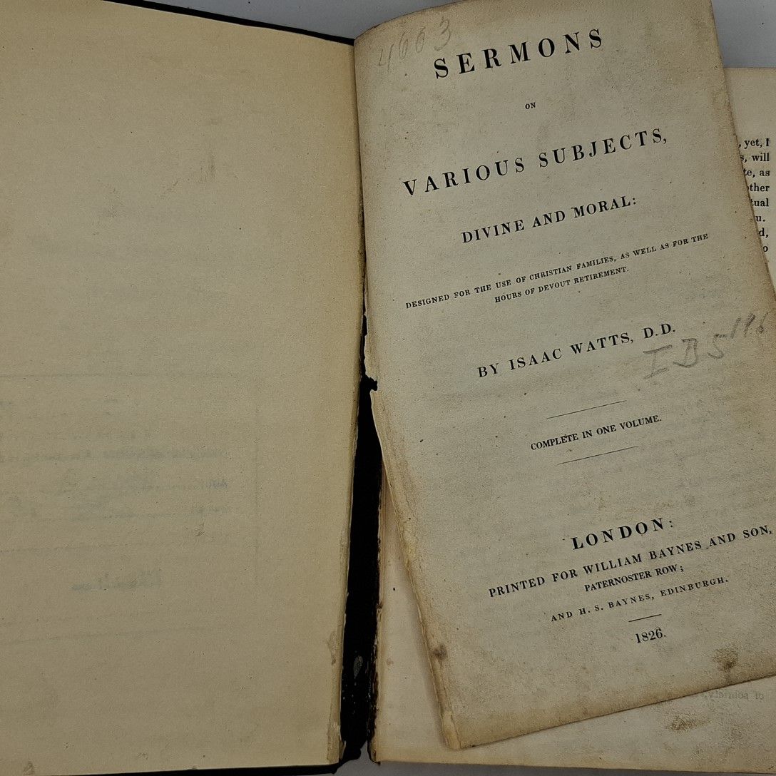Sermons on various subjects, divine and moral