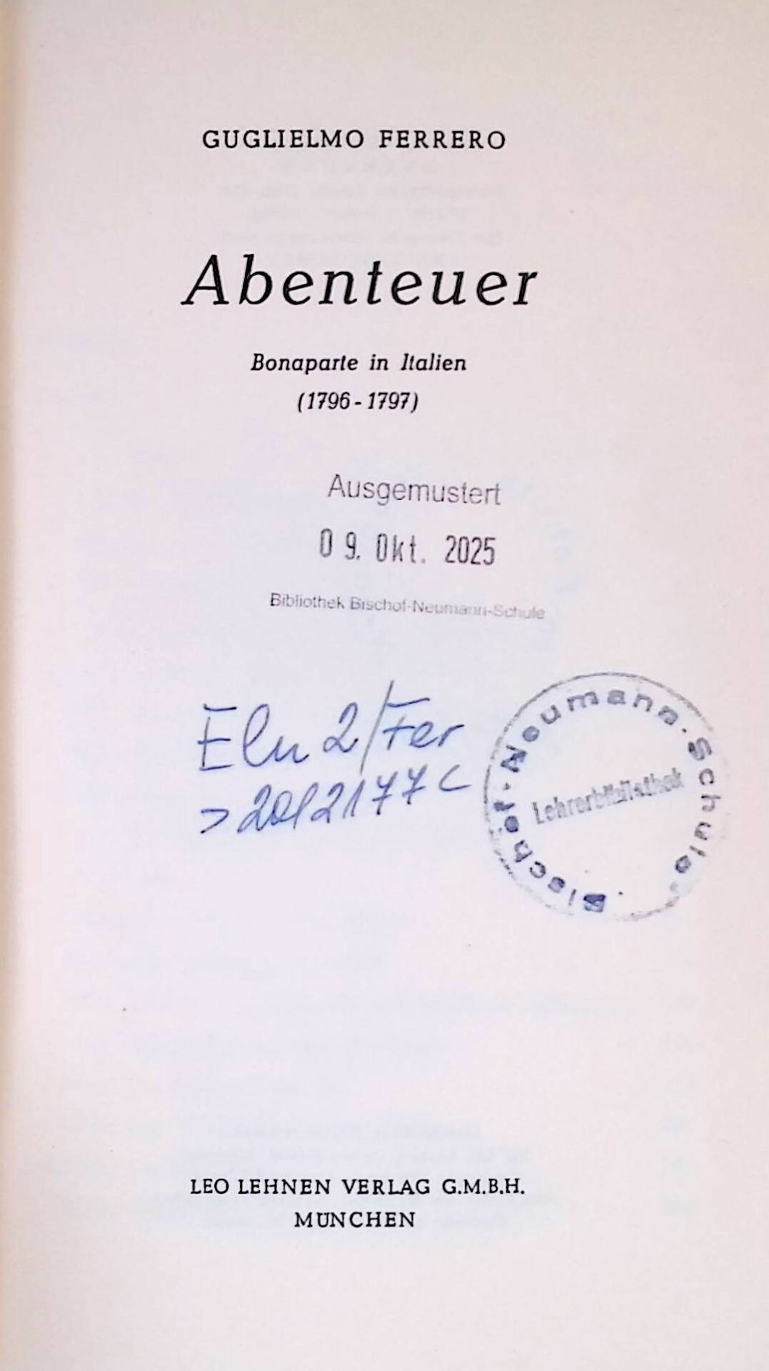 Abenteuer. Bonaparte in Italien (1796-1797)