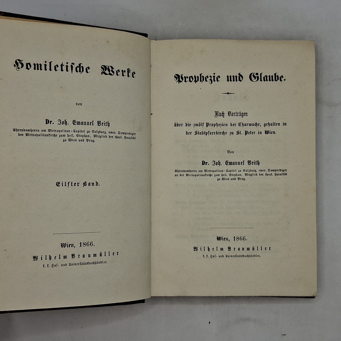Homiletische Werke. - EILFTER BAND: Prophezie und Glaube