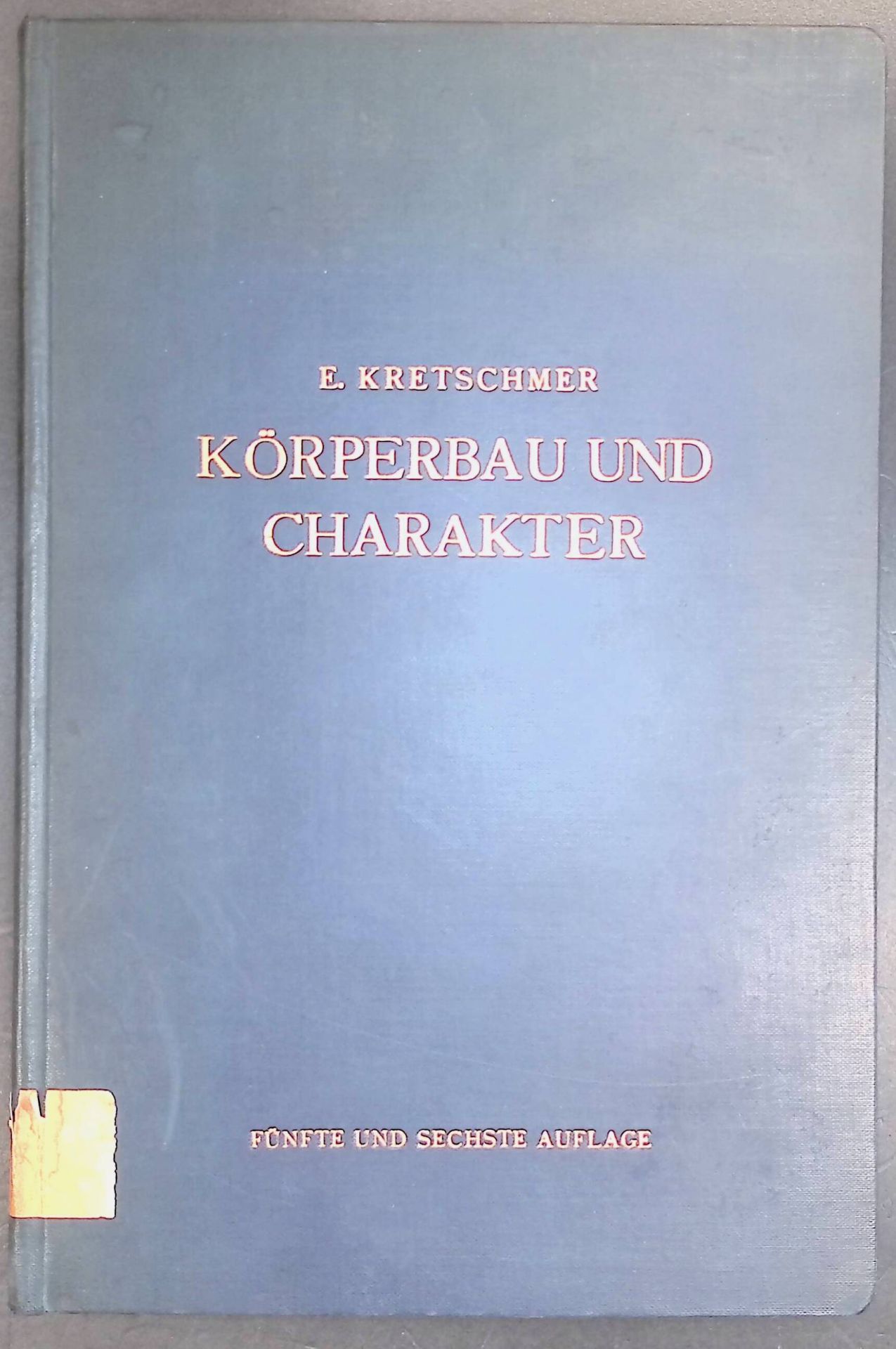 Körperbau und Charakter, Untersuchungen zum Konstitutionsproblem und zur Lehre von den Temperamenten