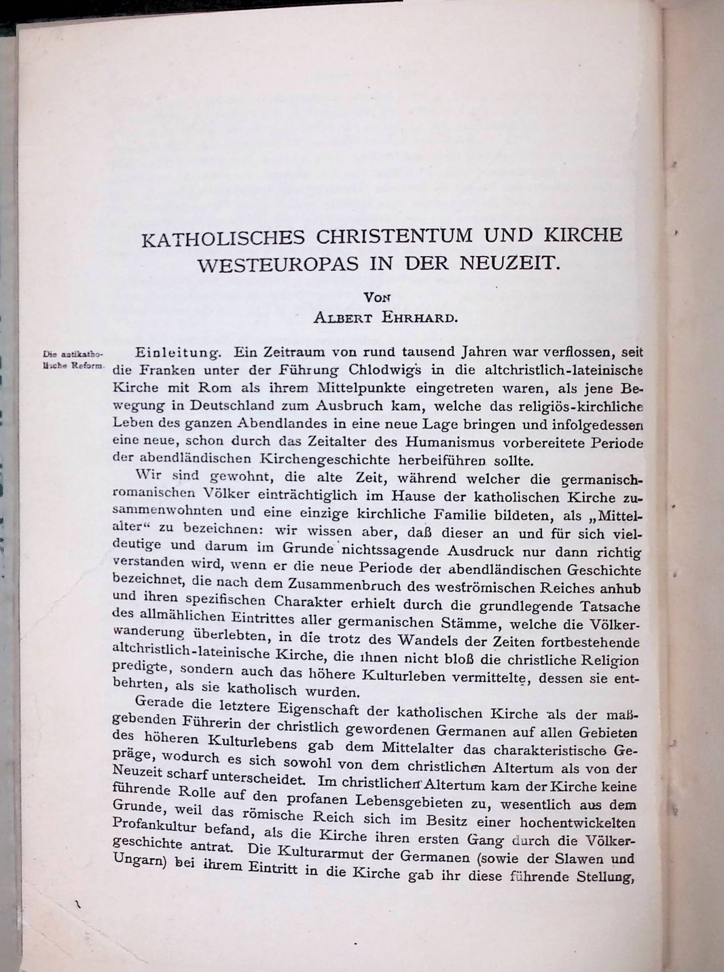 Katholisches Christentum und Kirche Westeuropas in der Neuzeit