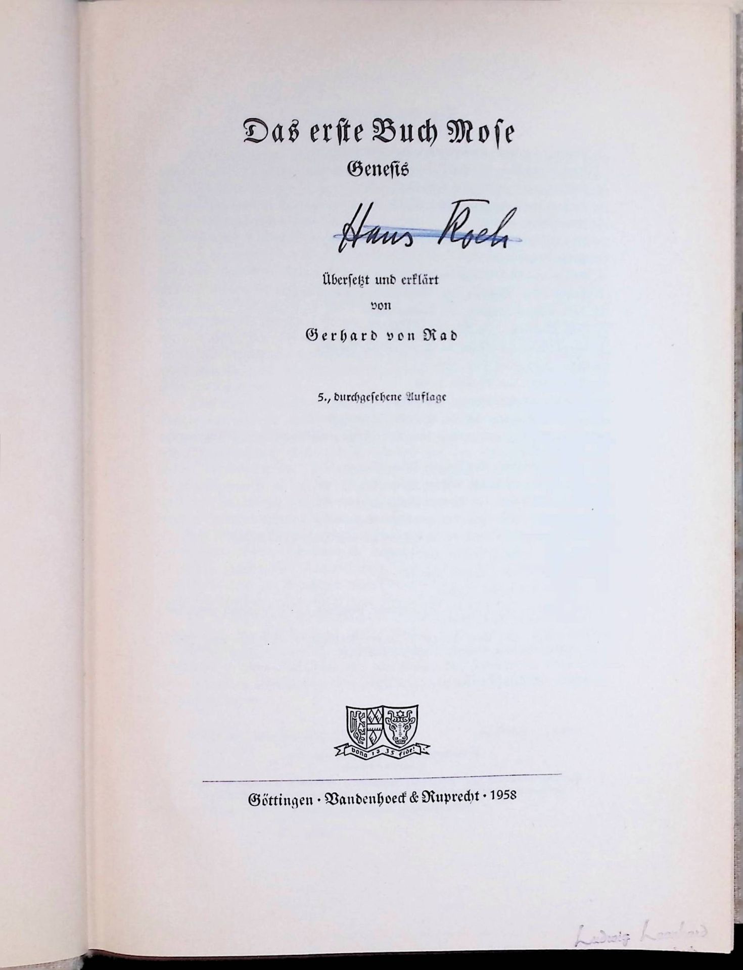Das erste Buch Mose. Genesis