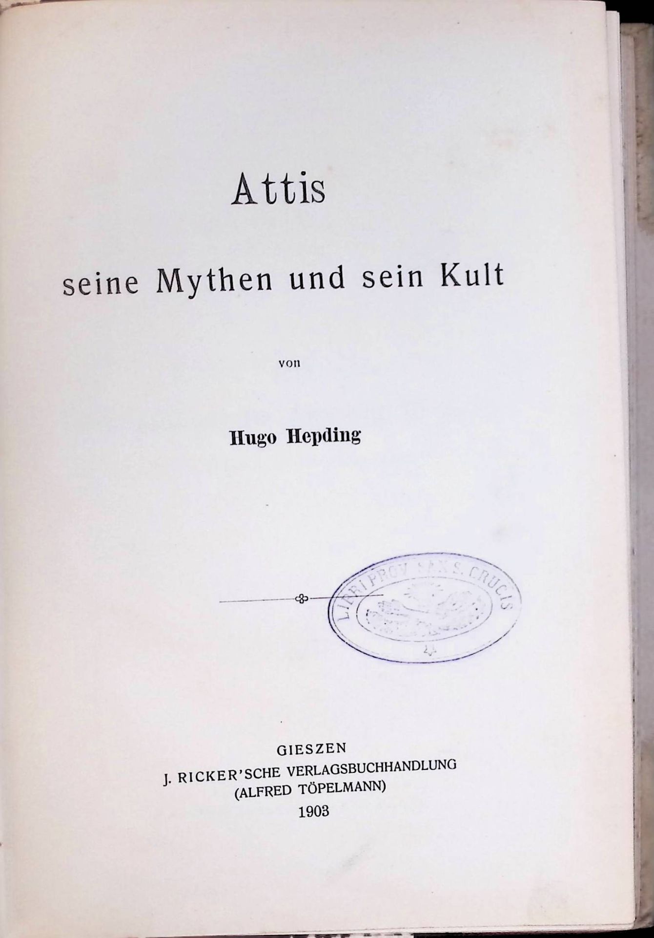 Attis, seine Mythen und sein Kult