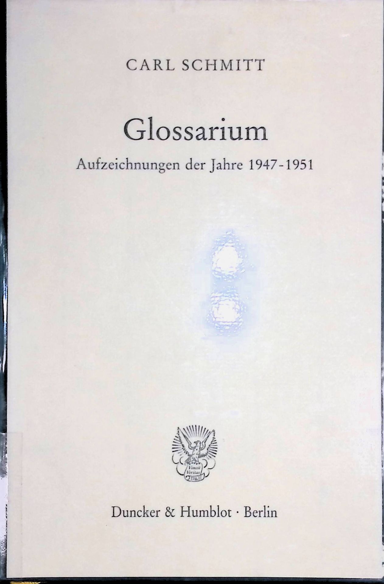 Glossarium : Aufzeichnungen der Jahre 1947 - 1951