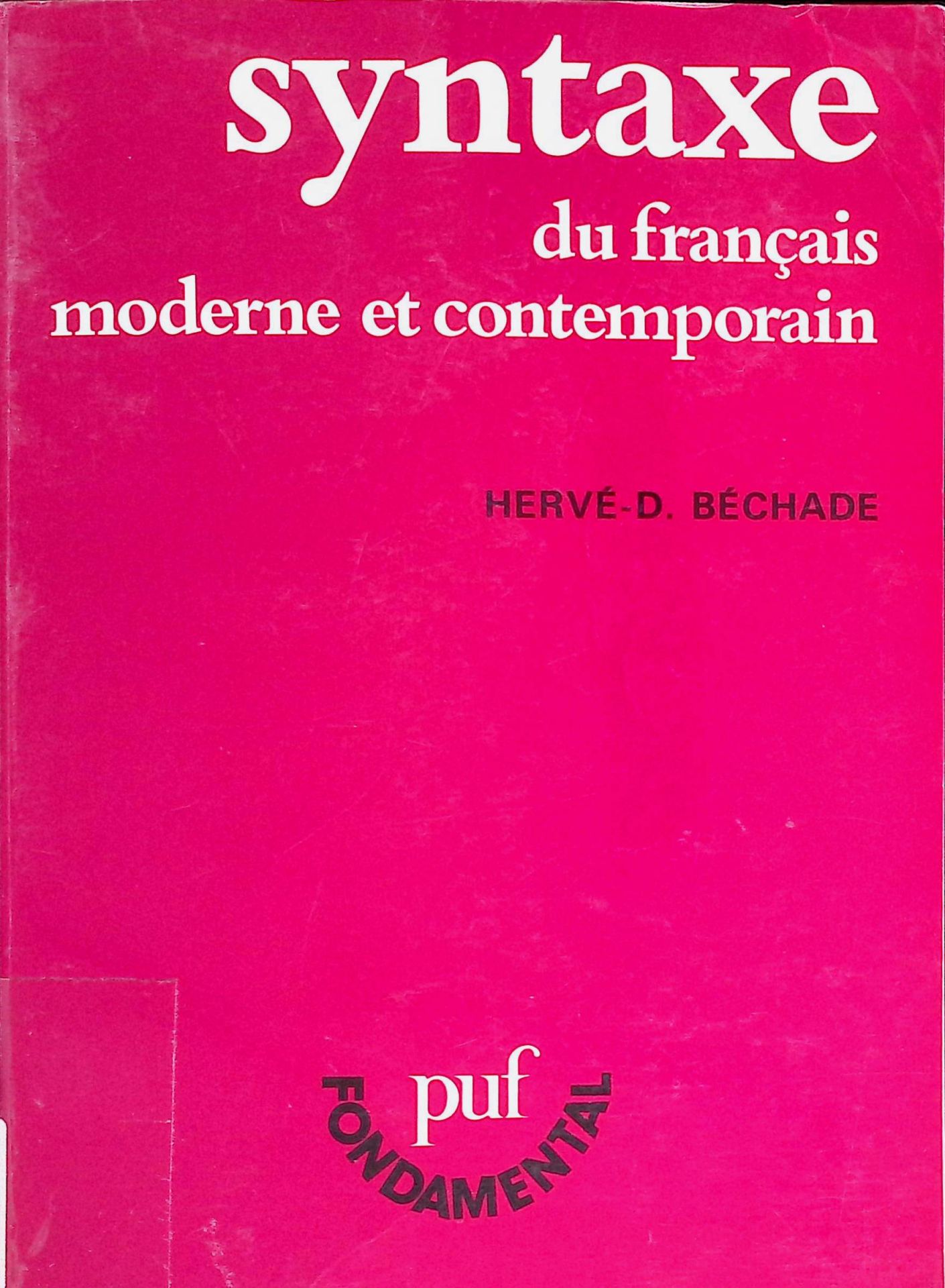 Syntaxe du français moderne et contemporain