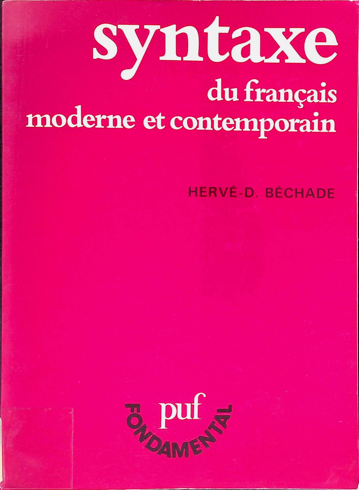 Syntaxe francais moderne et Contemporain