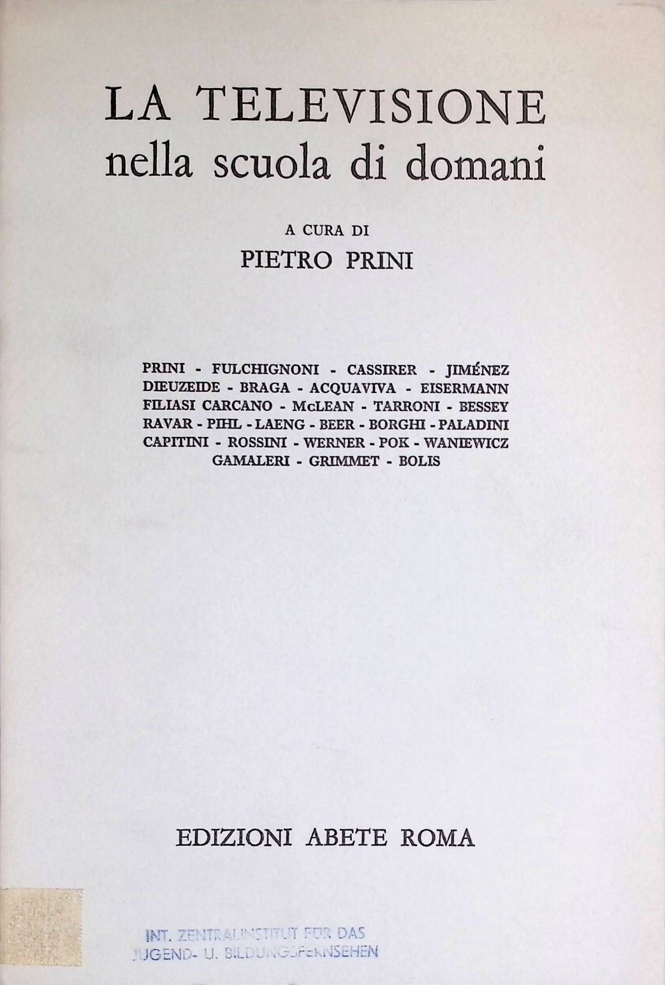 La Televisione nella scuola di domani