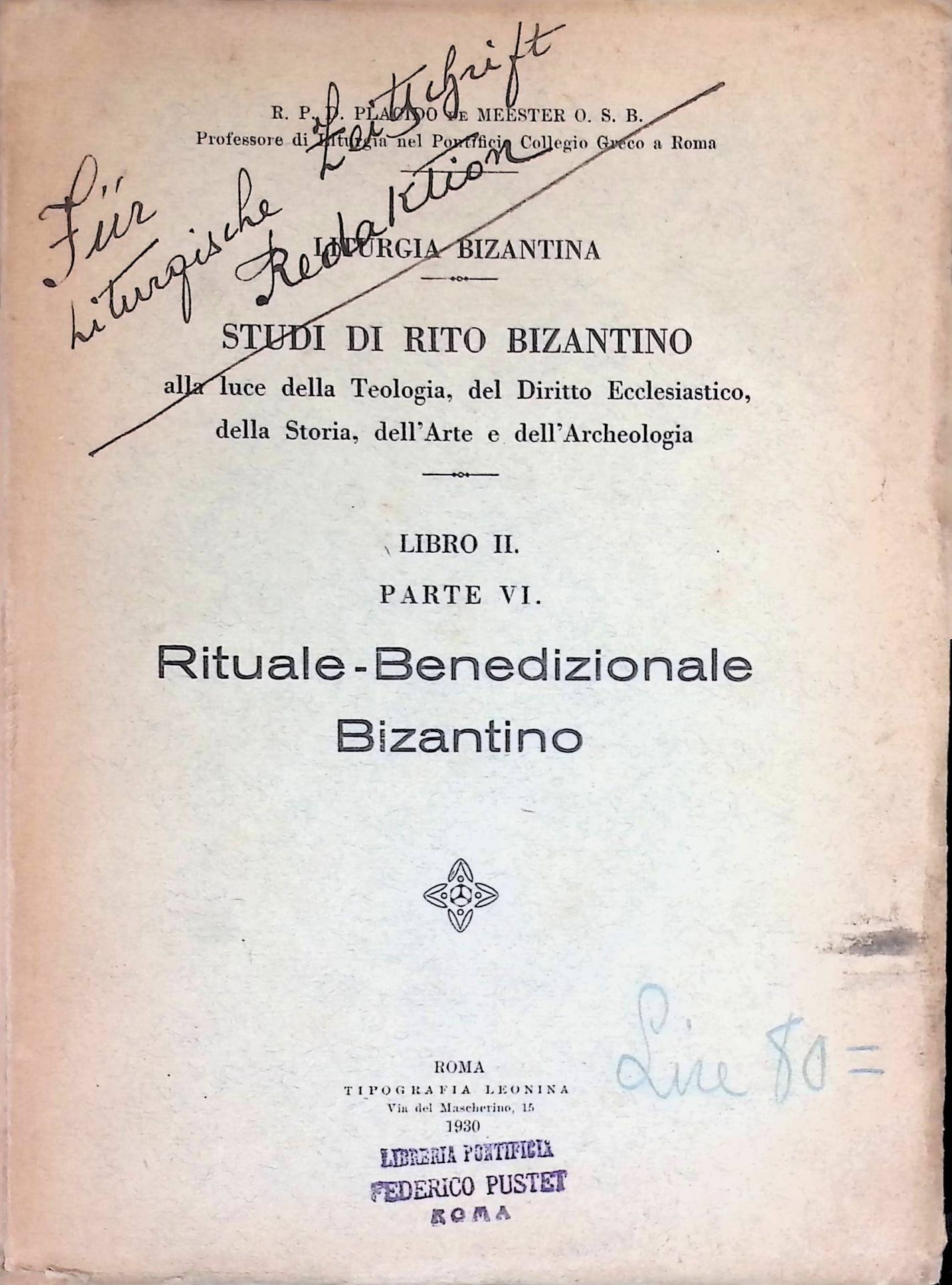 Rituale-Benedizionale Bizantino