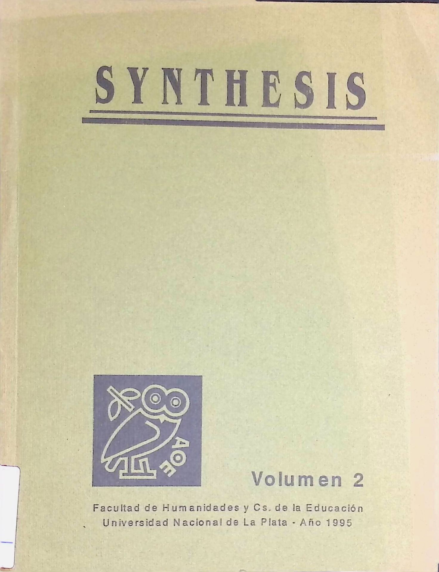 Formas discursivas en la obra escrita de Platon -in: Synthesis, Volumen 2