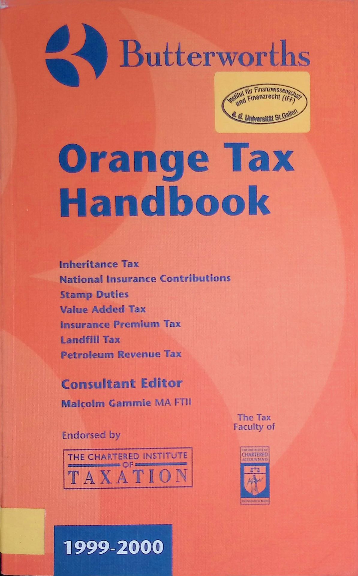 Butterworths Orange Tax Handbook 1999-2000