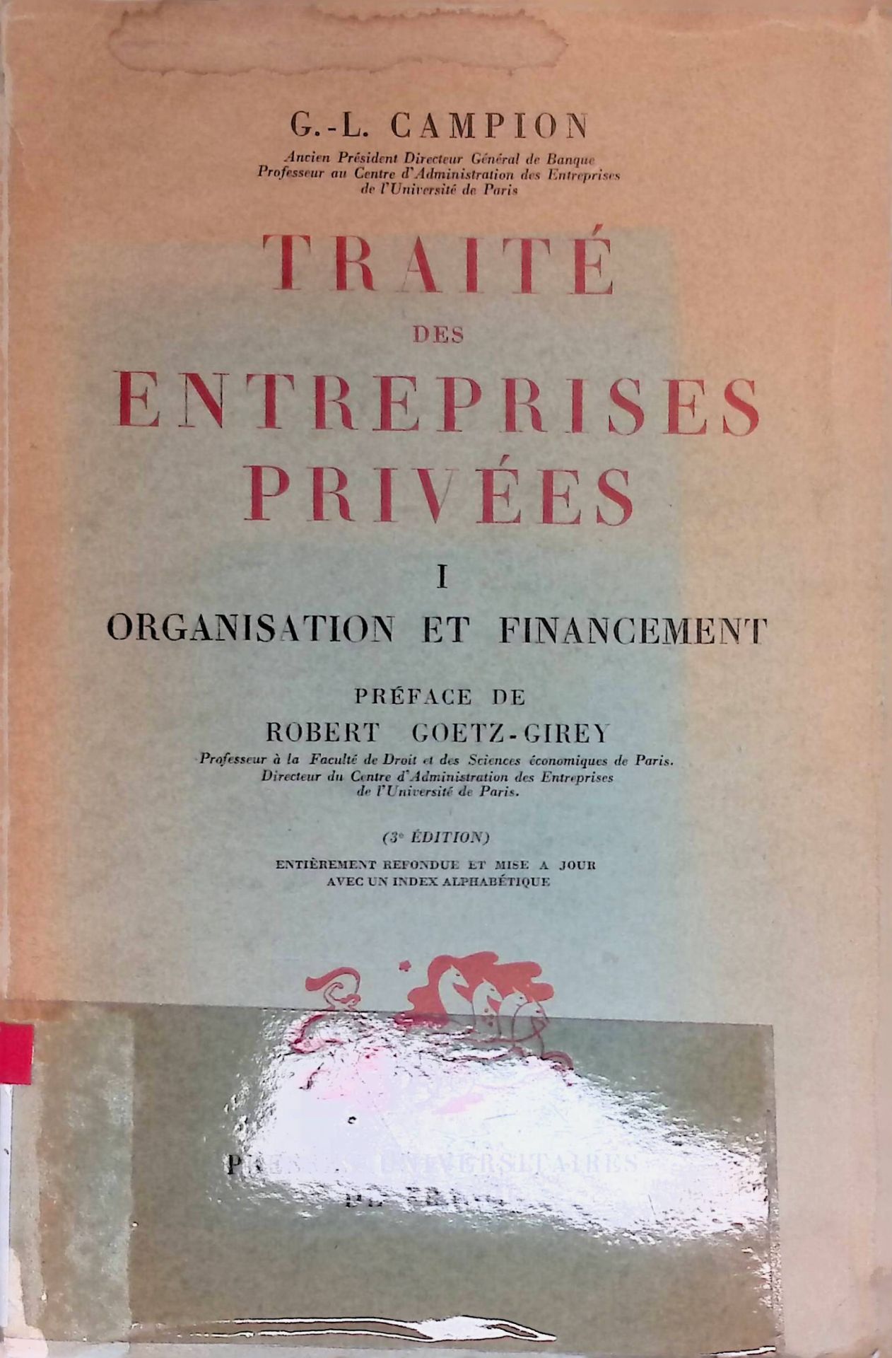 Traite des Entreprises Privees I Organisation et Financement