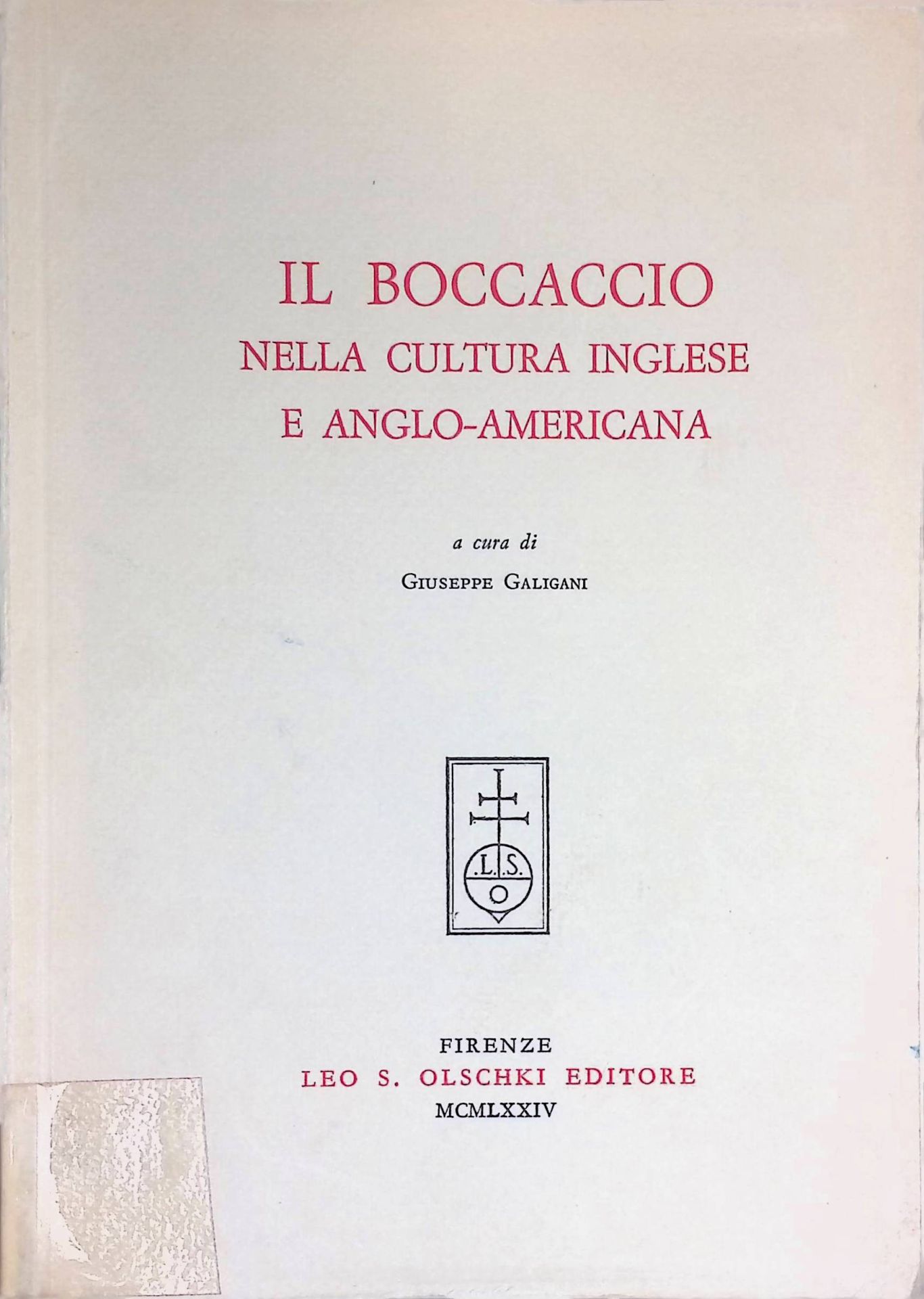 Il Boccaccio nella cultura inglese e anglo-americana