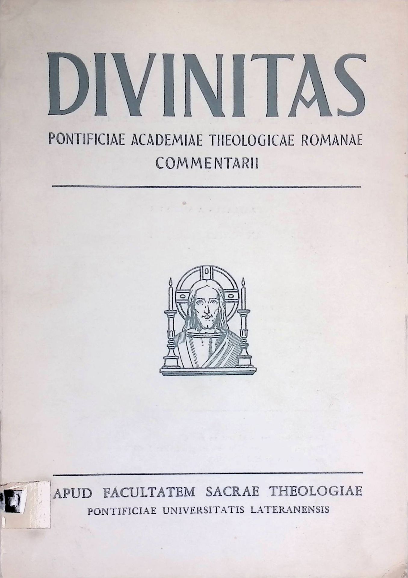 De Collegiali Epistcopatus Ratione -in: Divinitas Pontificiae Academiae Theologicae Romanae Commentarii