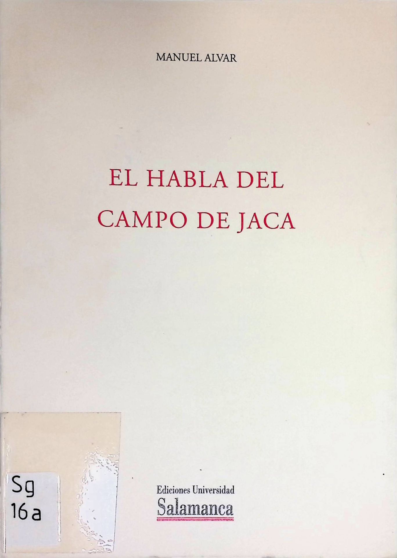 El habla del campo de Jaca