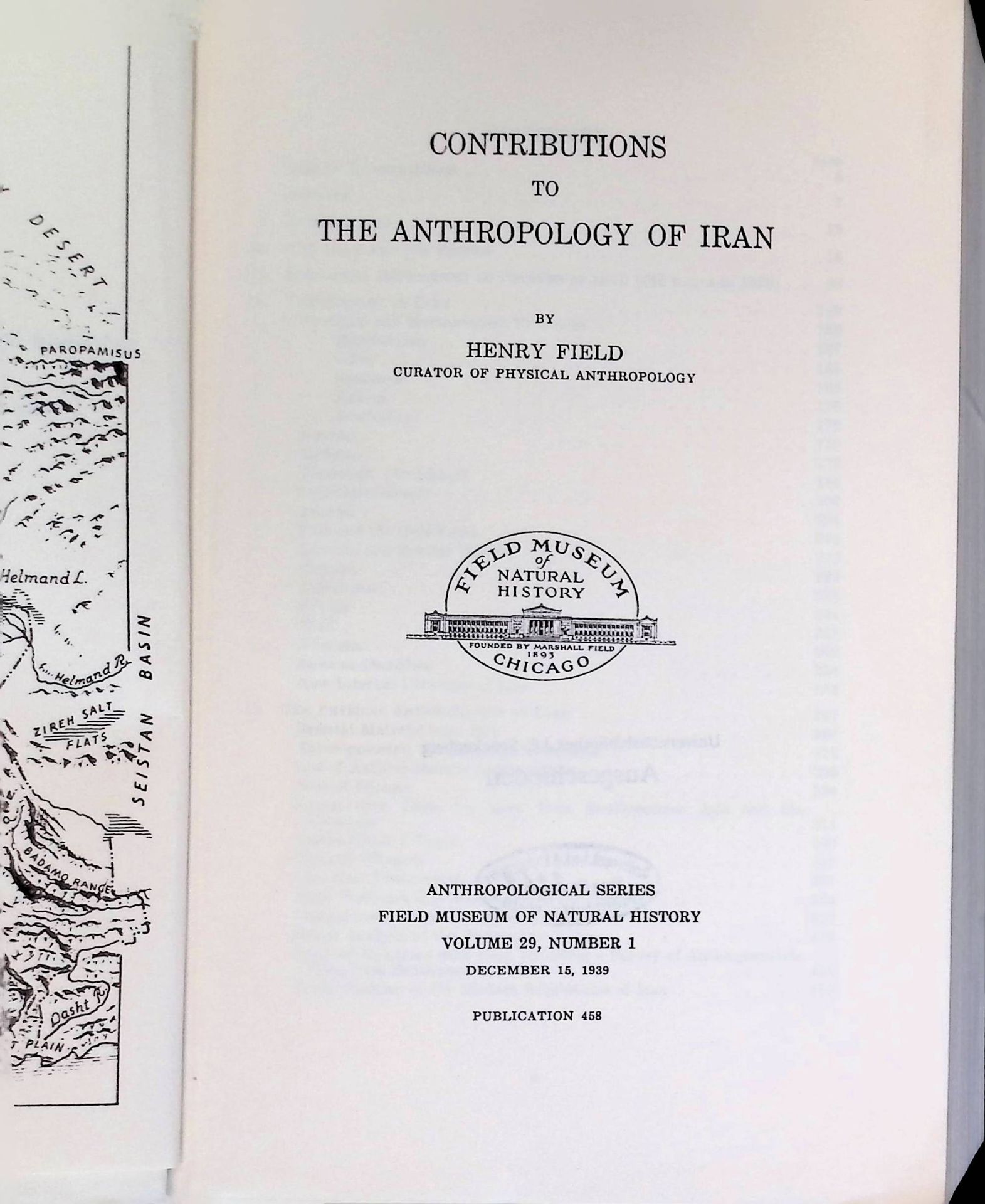 Contributions To The Anthropology Of Iran