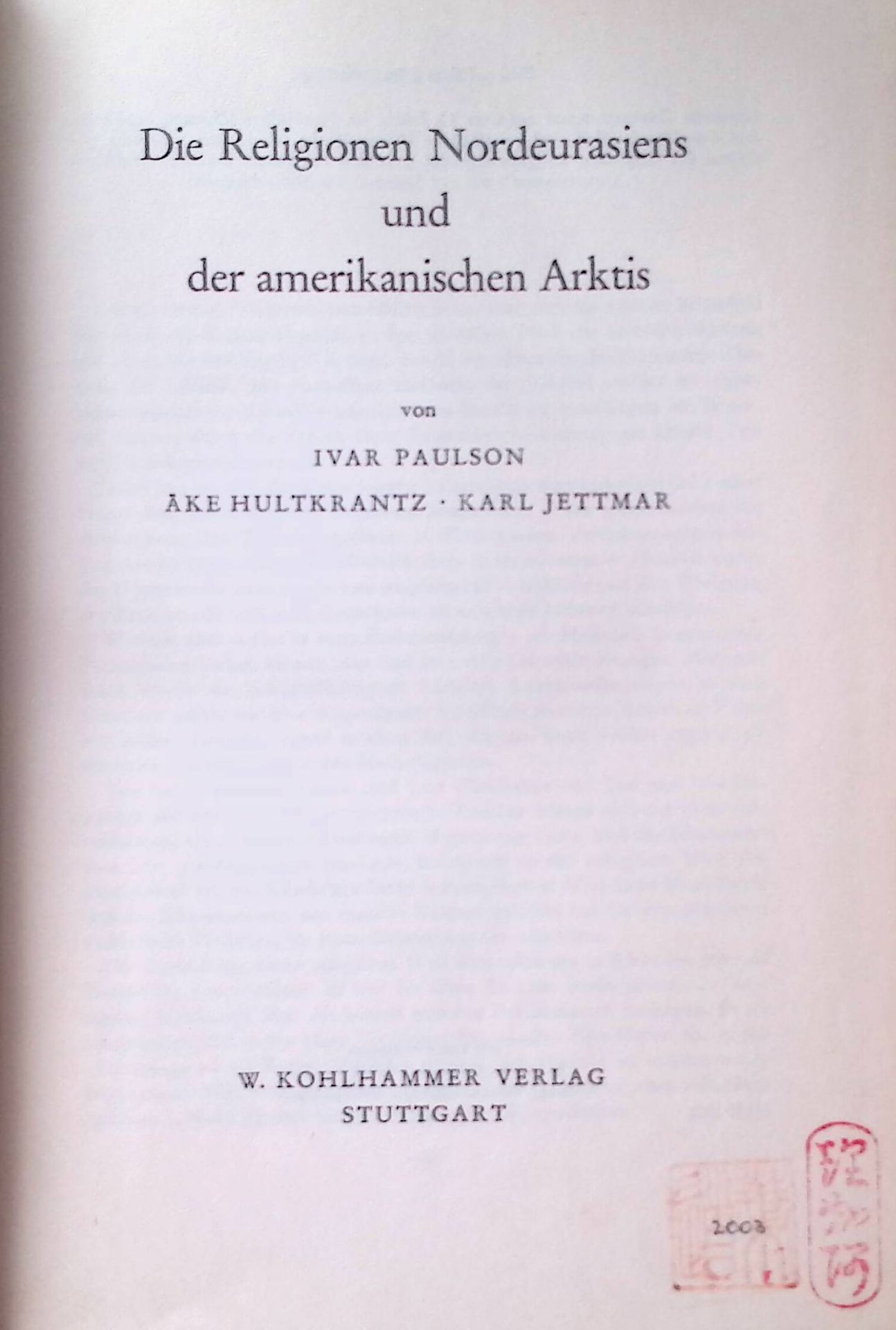 Die Religionen Nordeurasiens und der amerikanischen Arktis