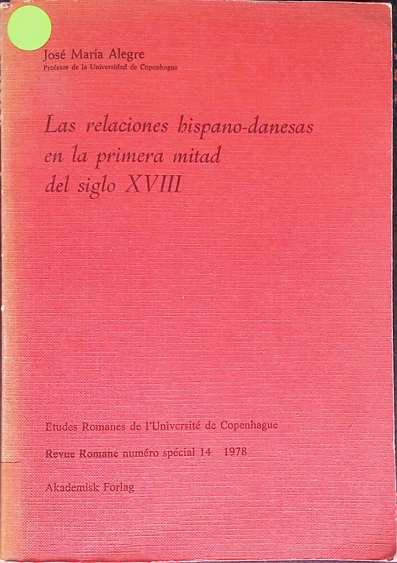 Las relaciones hispano-danesas en la primera mitad del siglo XVIII