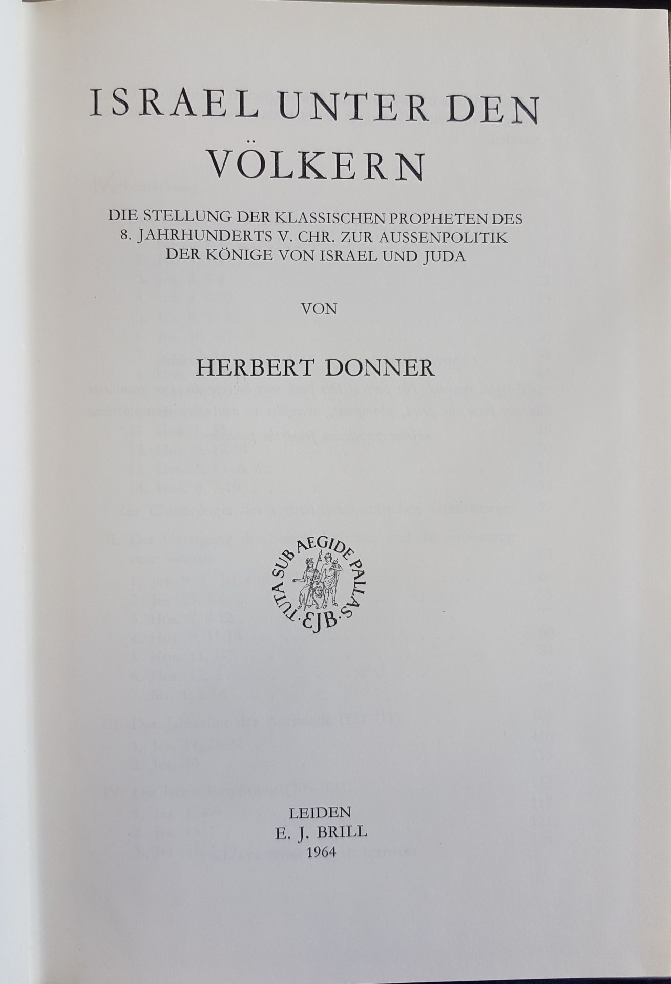 Israel unter den Völkern. Die Darstellung der klassischen Propheten des 8. Jahrhunderts v. Chr. zur Aussenpolitik der Könige von Israel und Juda