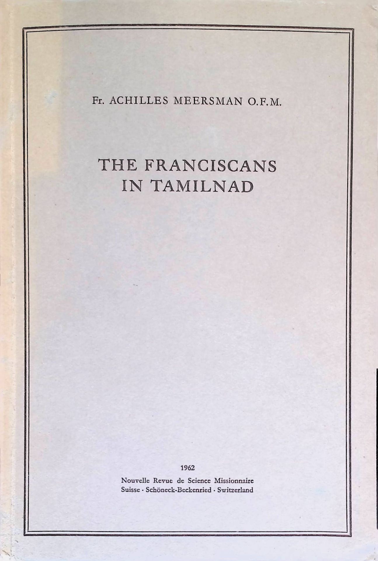 The Franciscans in Tamilnad