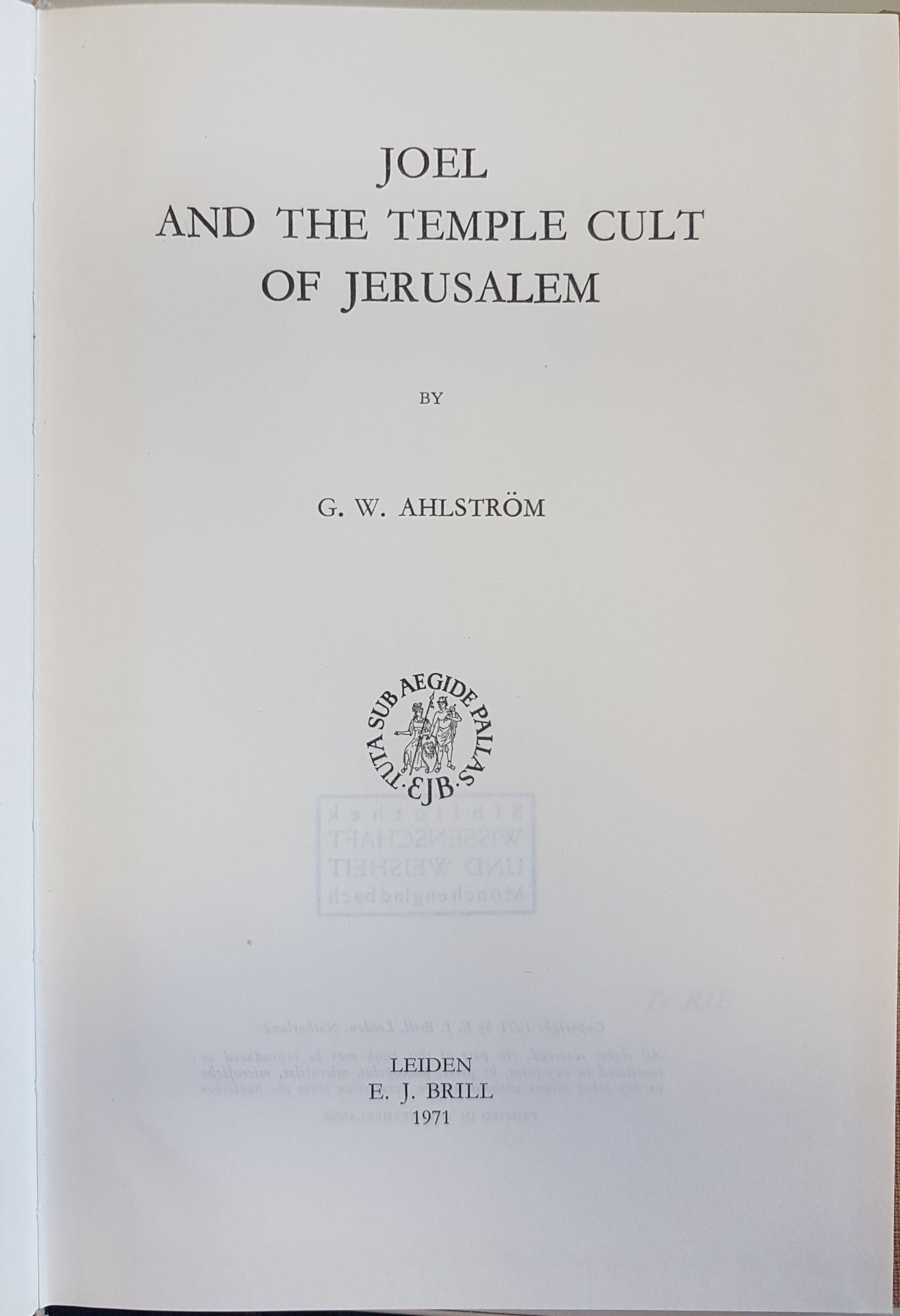 Joel and the Temple Cult of Jerusalem