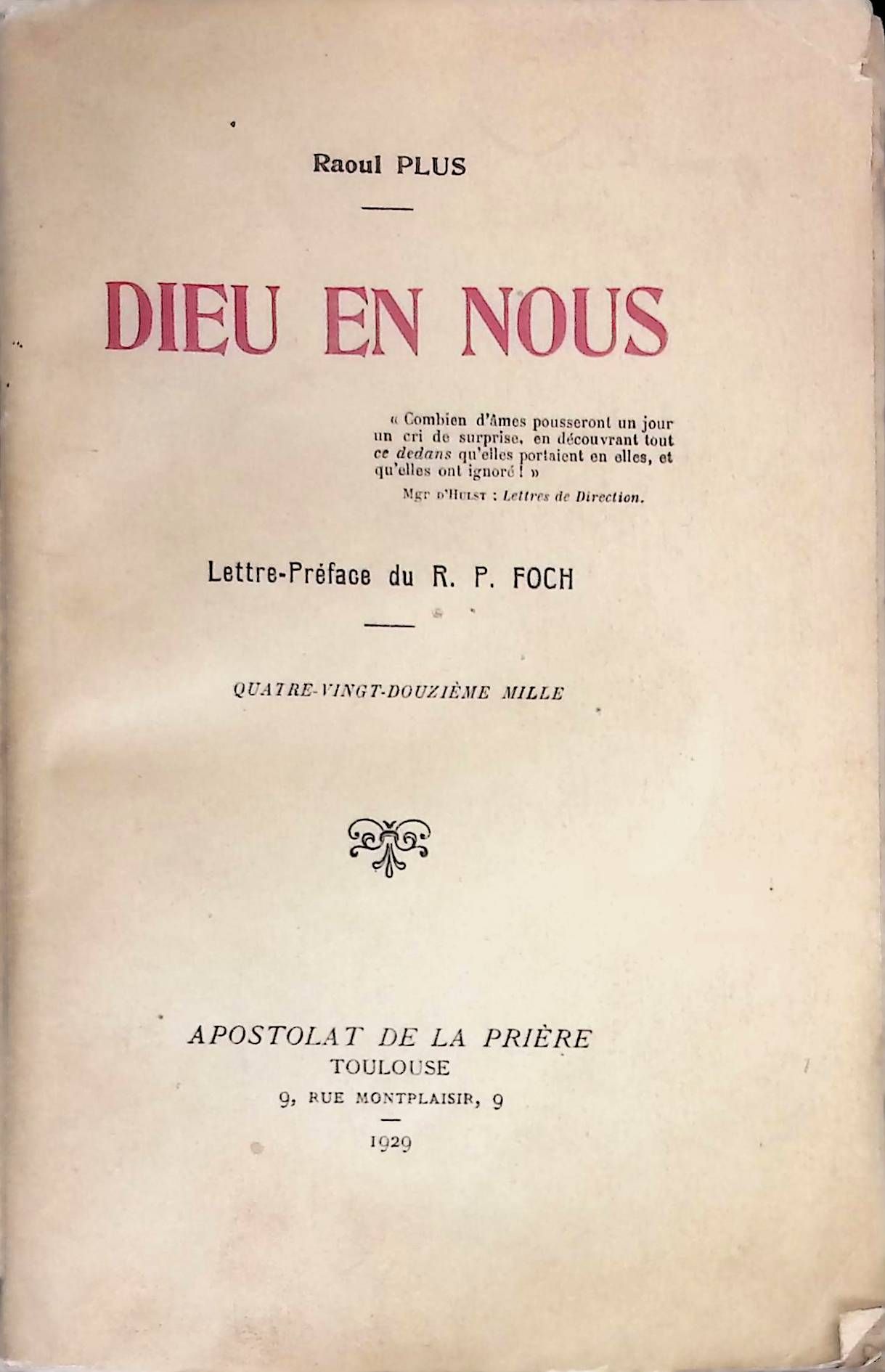 Dieu en Nous