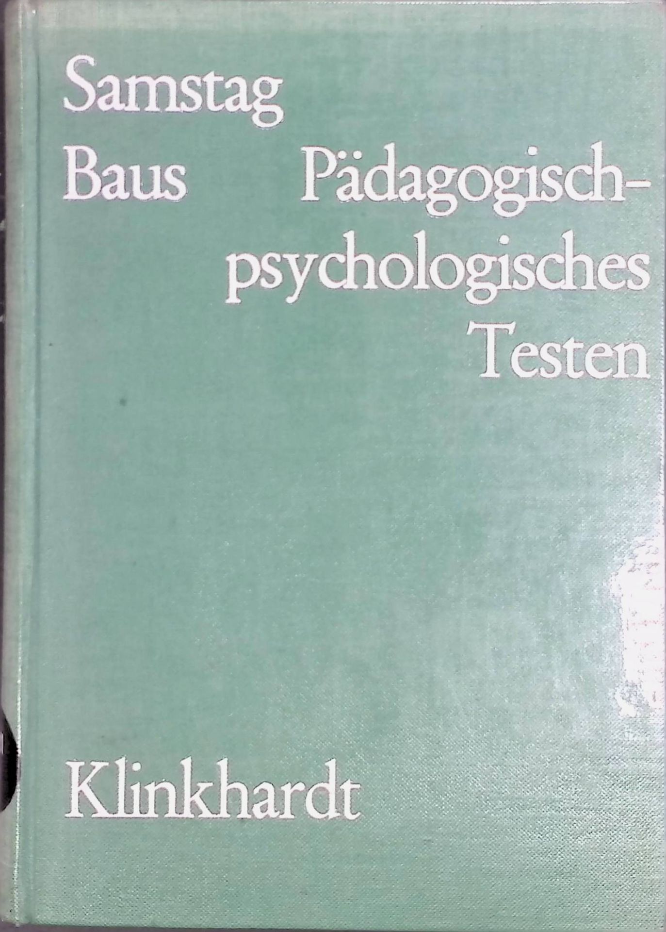 Pädagogisch-psychologisches Testen : Anleitung zur Testarbeit in der Schule