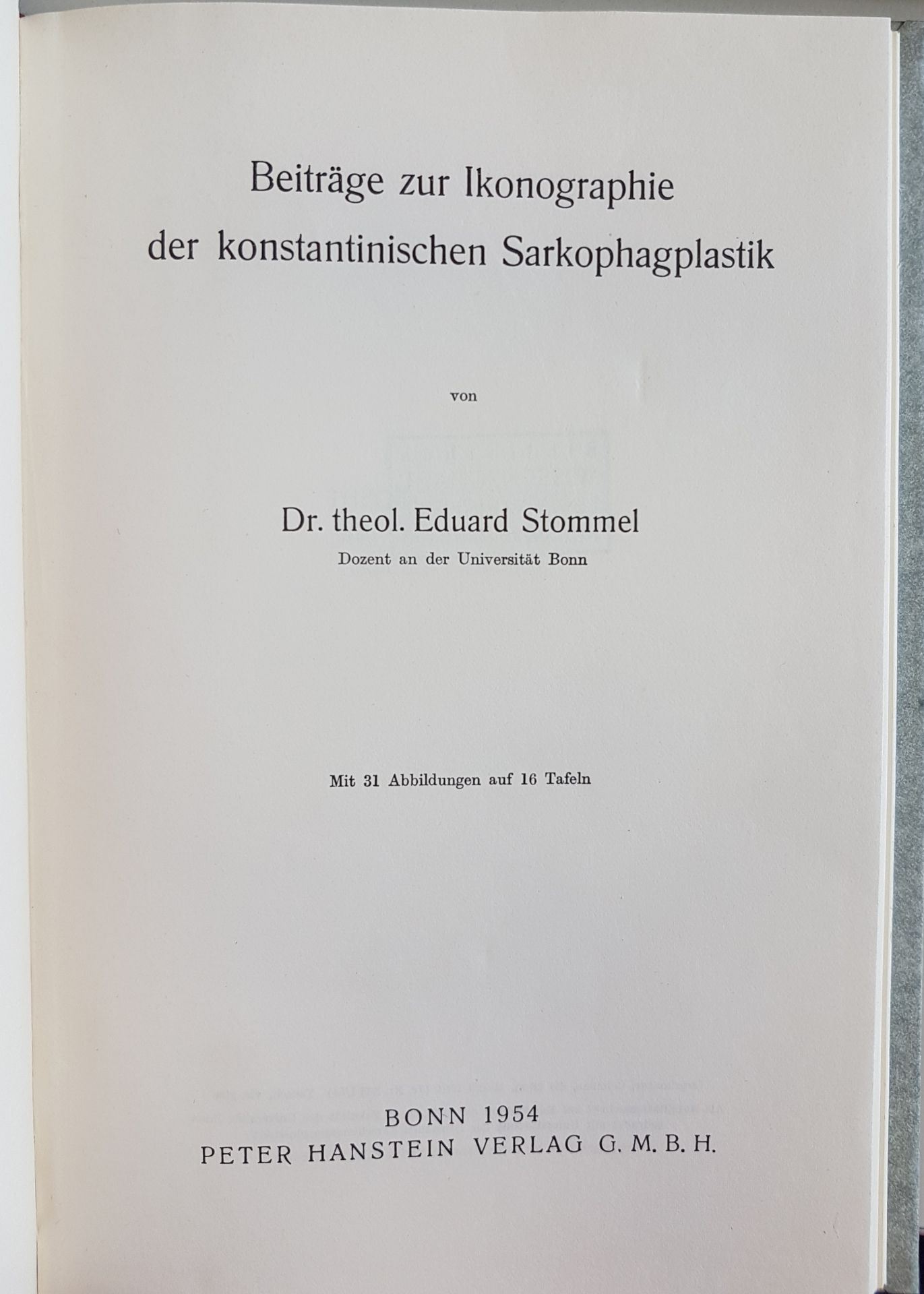 Beiträge zur Ikonographie der konstantinischen Sarkophagplastik