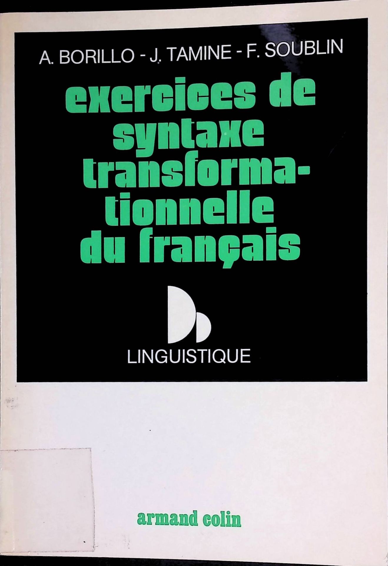 Exercices de syntaxe transformationnelle du français