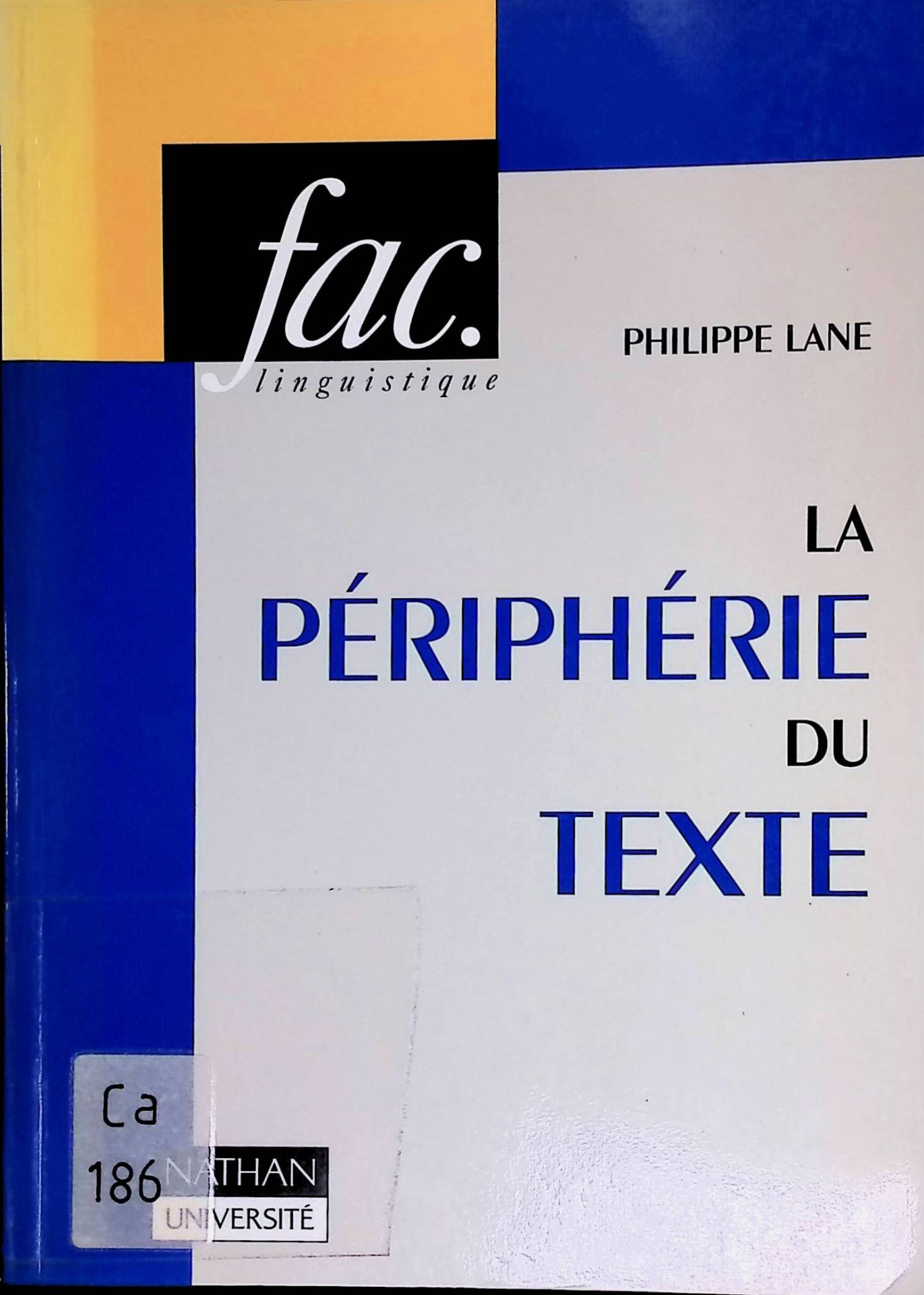 La périphérie du texte