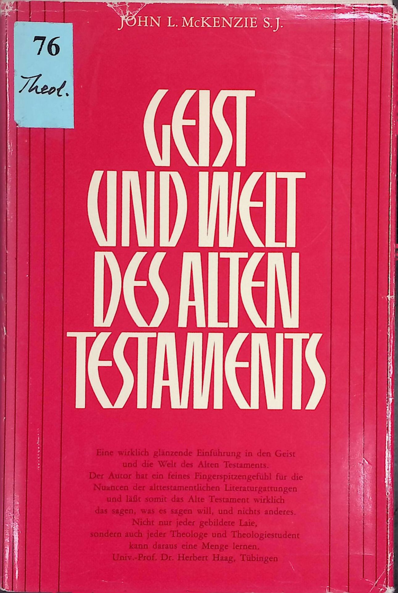 Geist und Welt des Alten Testaments