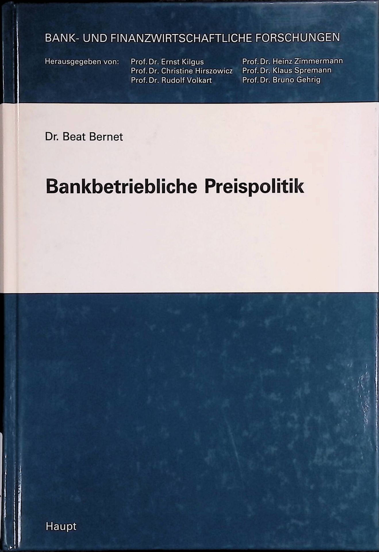 Bankbetriebliche Preispolitik