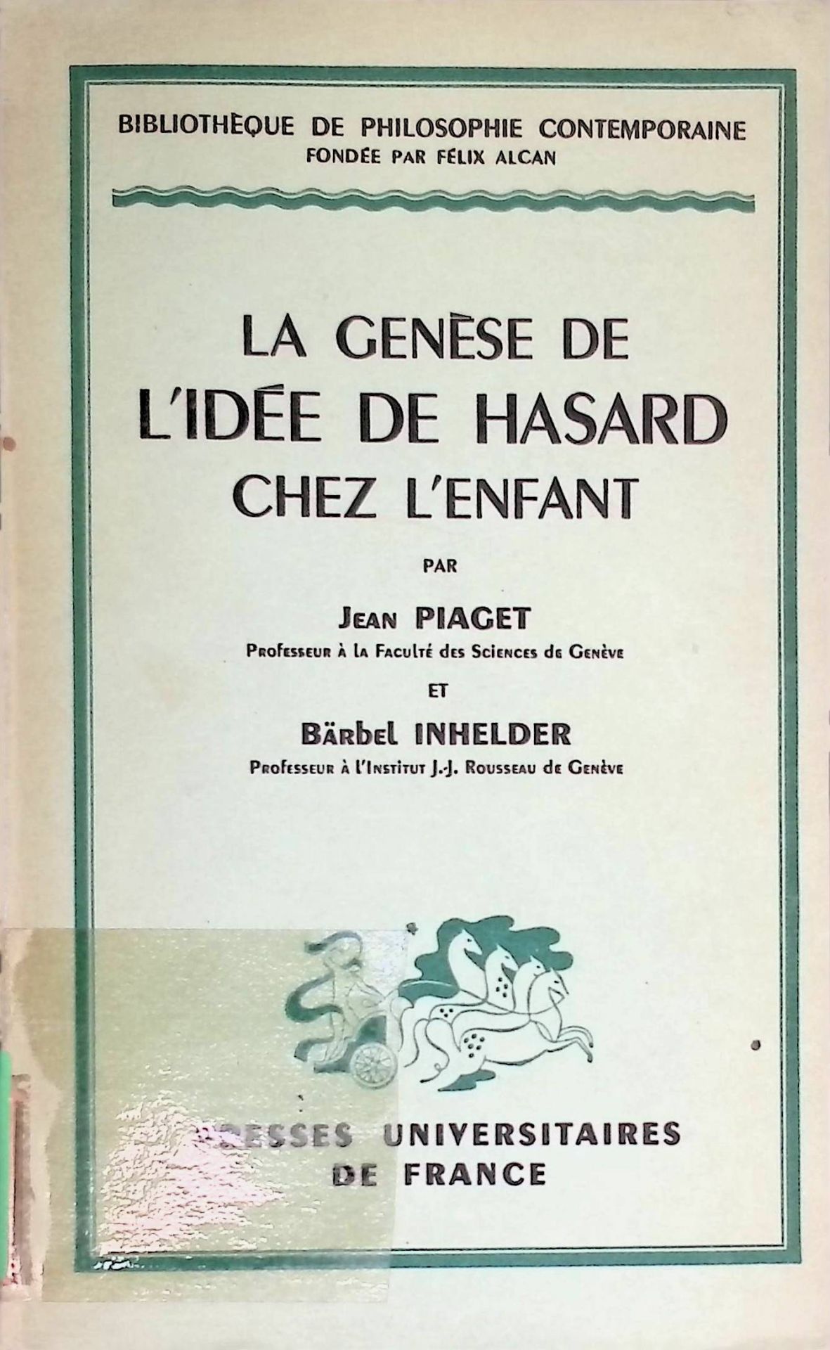 La Genèse de l'idée de hasard chez l'enfant