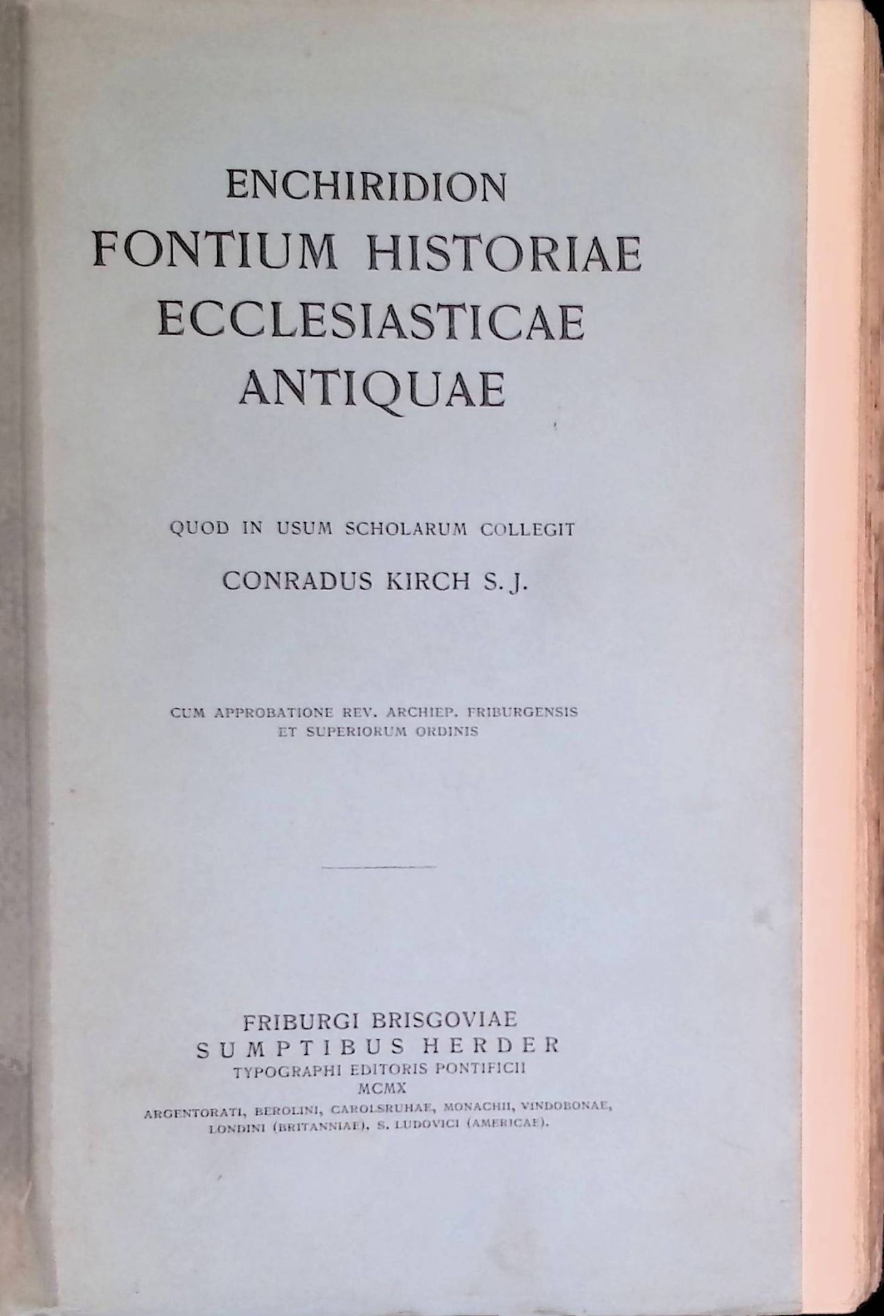 Enchiridion Fontium Historiae Ecclesiasticae Antiquae