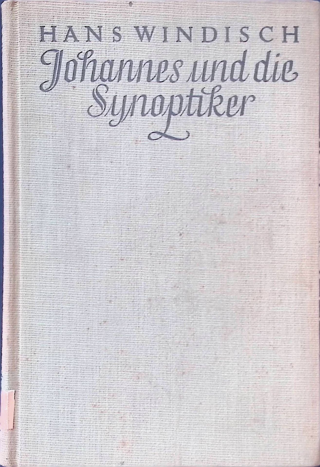 Johannes und die Synoptiker : Wollte d. 4. Evangelist die älteren Evangelien ergänzen od. ersetzen?