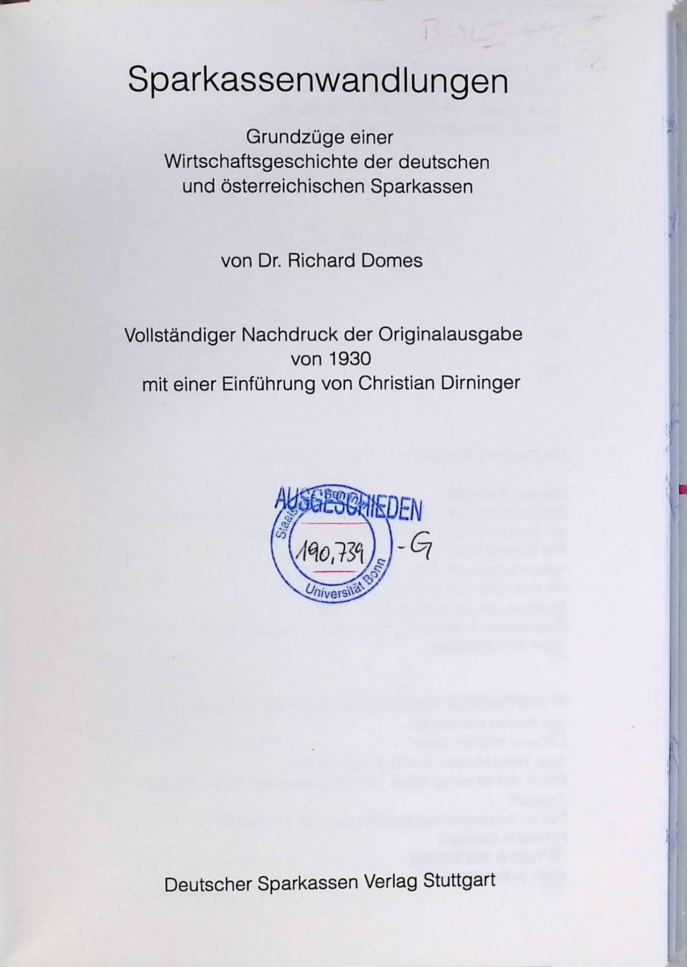 Sparkassenwandlungen : Grundzüge einer Wirtschaftsgeschichte der deutschen und österreichischen Sparkassen