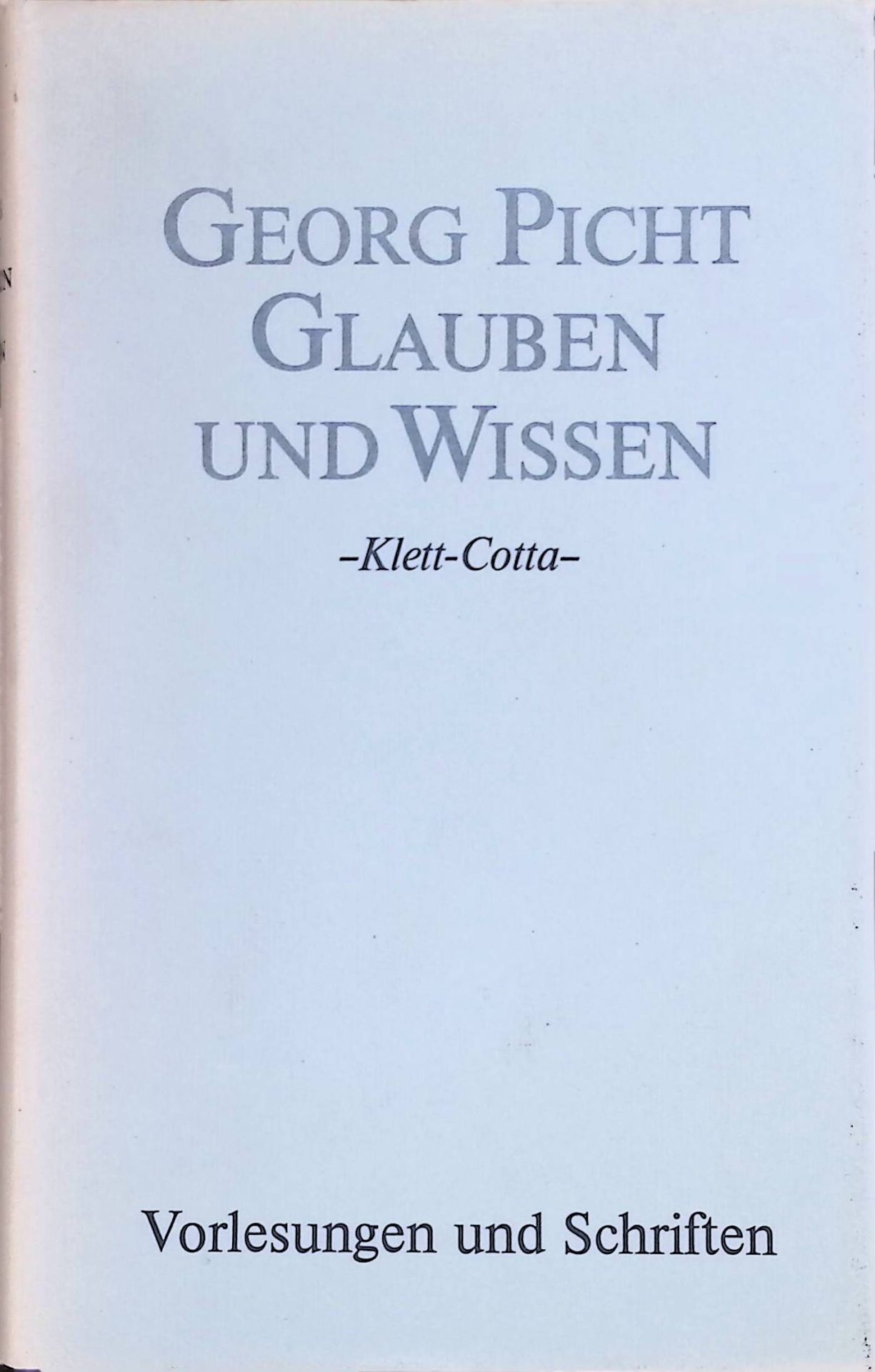 Vorlesungen und Schriften