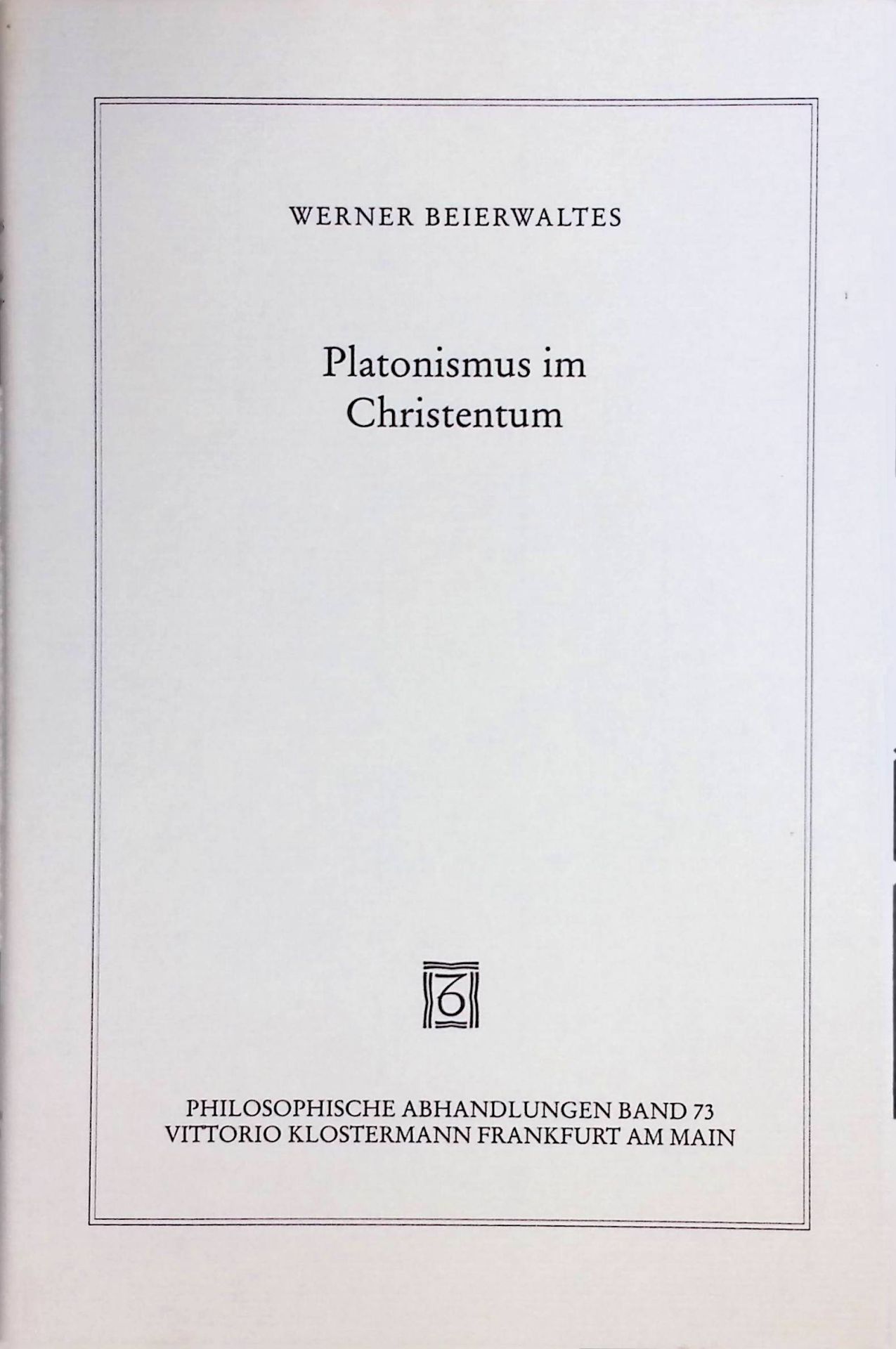 Platonismus im Christentum