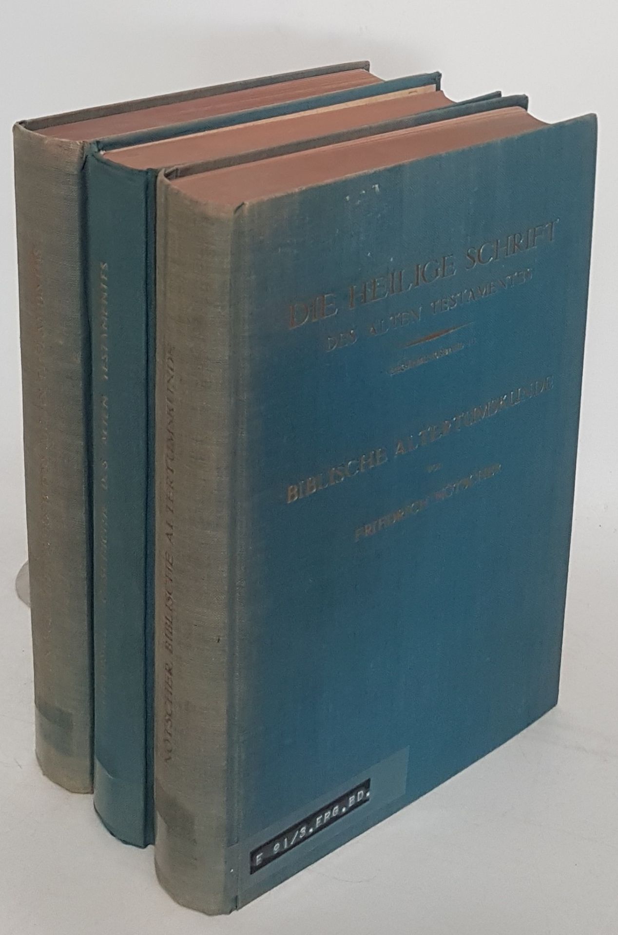 Die Heilige Schrift des Neuen Testamentes: ERGÄNZUNGSBAND I-III: Theologie des Alten Testamentes/ Geschichte des Alten Testamentes/ Biblische Altertumskunde