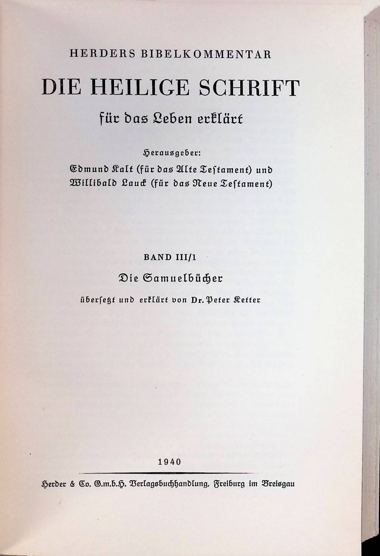 Die Heilige Schrift für das Leben erklärt : Herders Bibelkommentar