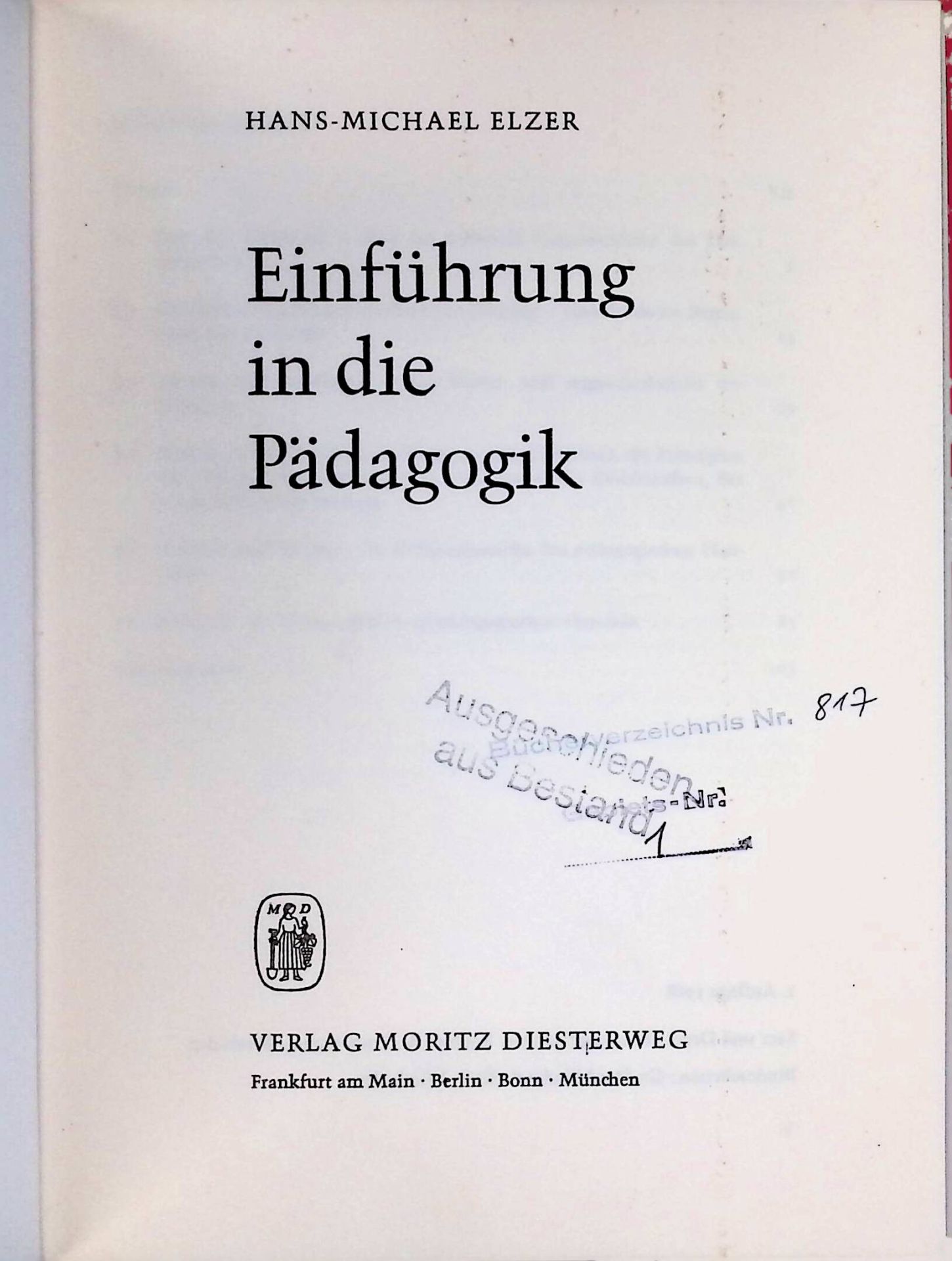 Einführung in die Pädagogik